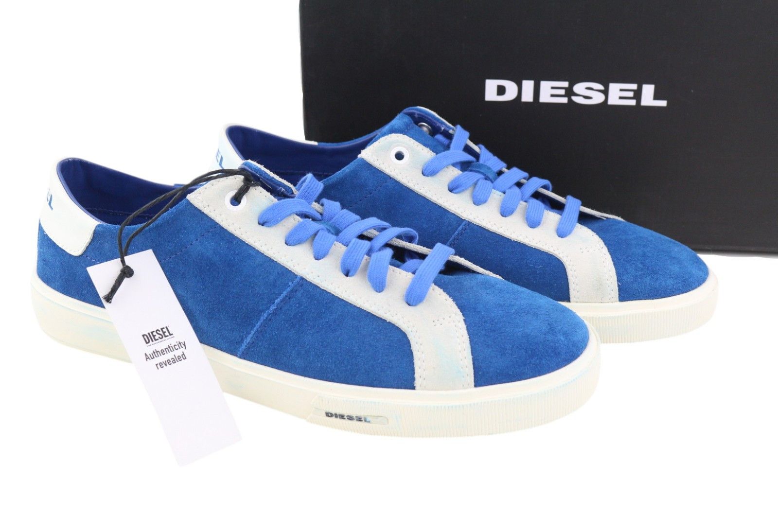 Diesel S-Mydori Lc Eu44.5 Blue Suede Leather 41540 Shoes, Men's (Size 11.5)