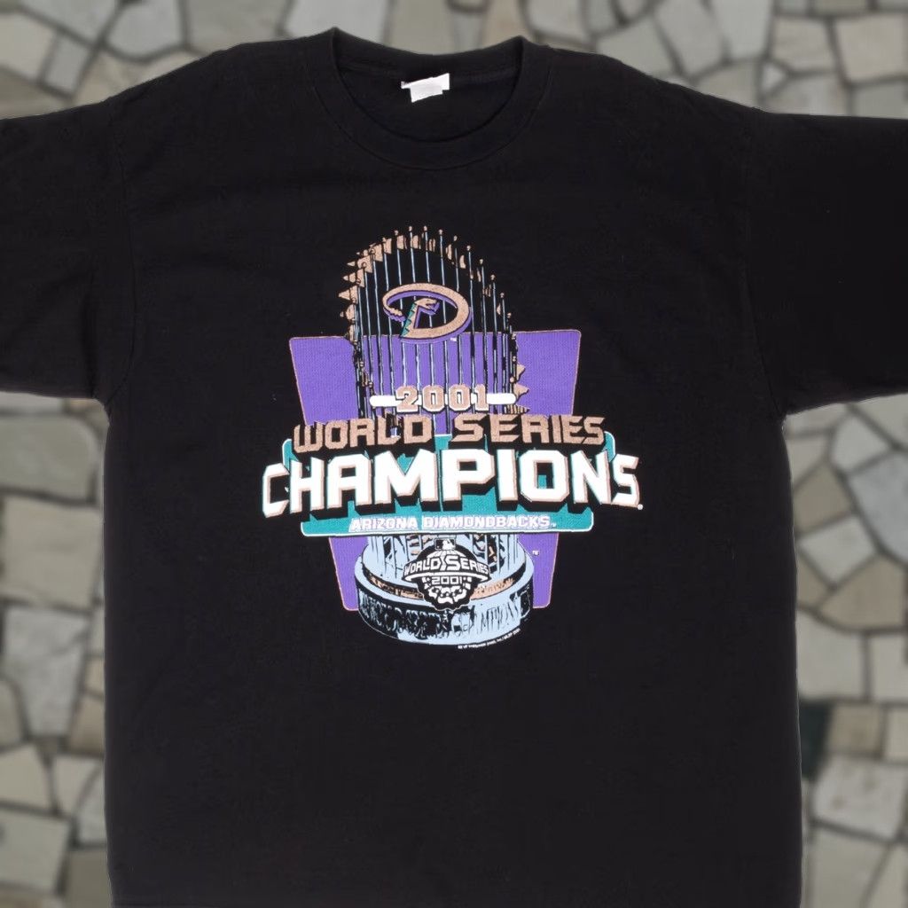 VINTAGE MLB ARIZONA DIAMONDBACKS WORLD SERIES 2001 TEE SHIRT XL