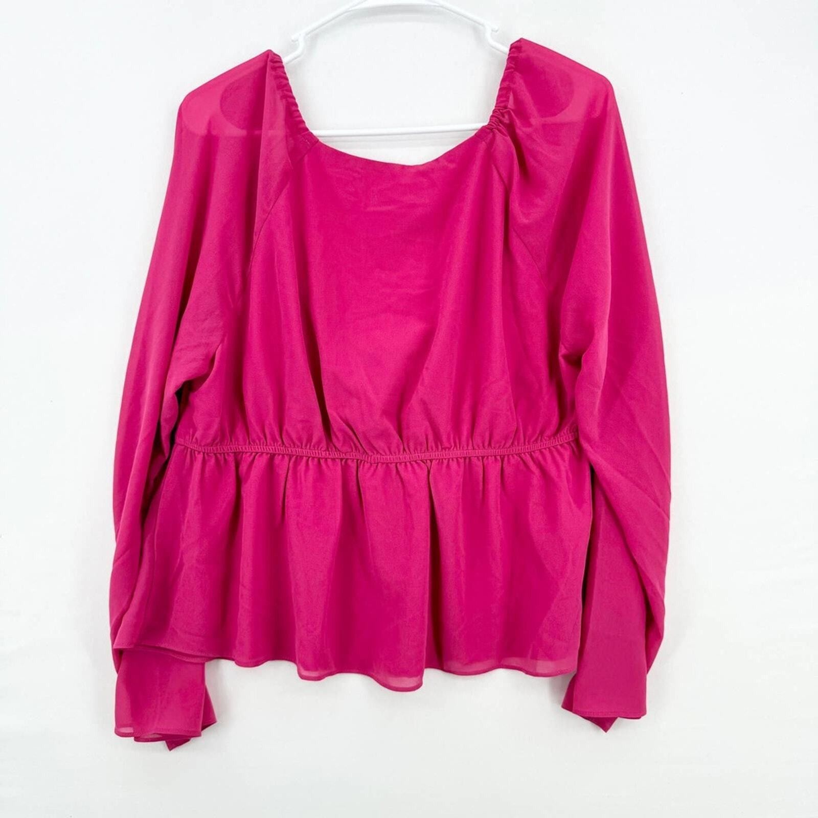 Other Heatherly VNeck Flared Sleeve Semi Sheer NWT Blouse Size XXL Size XXL / US 16-18 / IT 52-54 - 3 Thumbnail