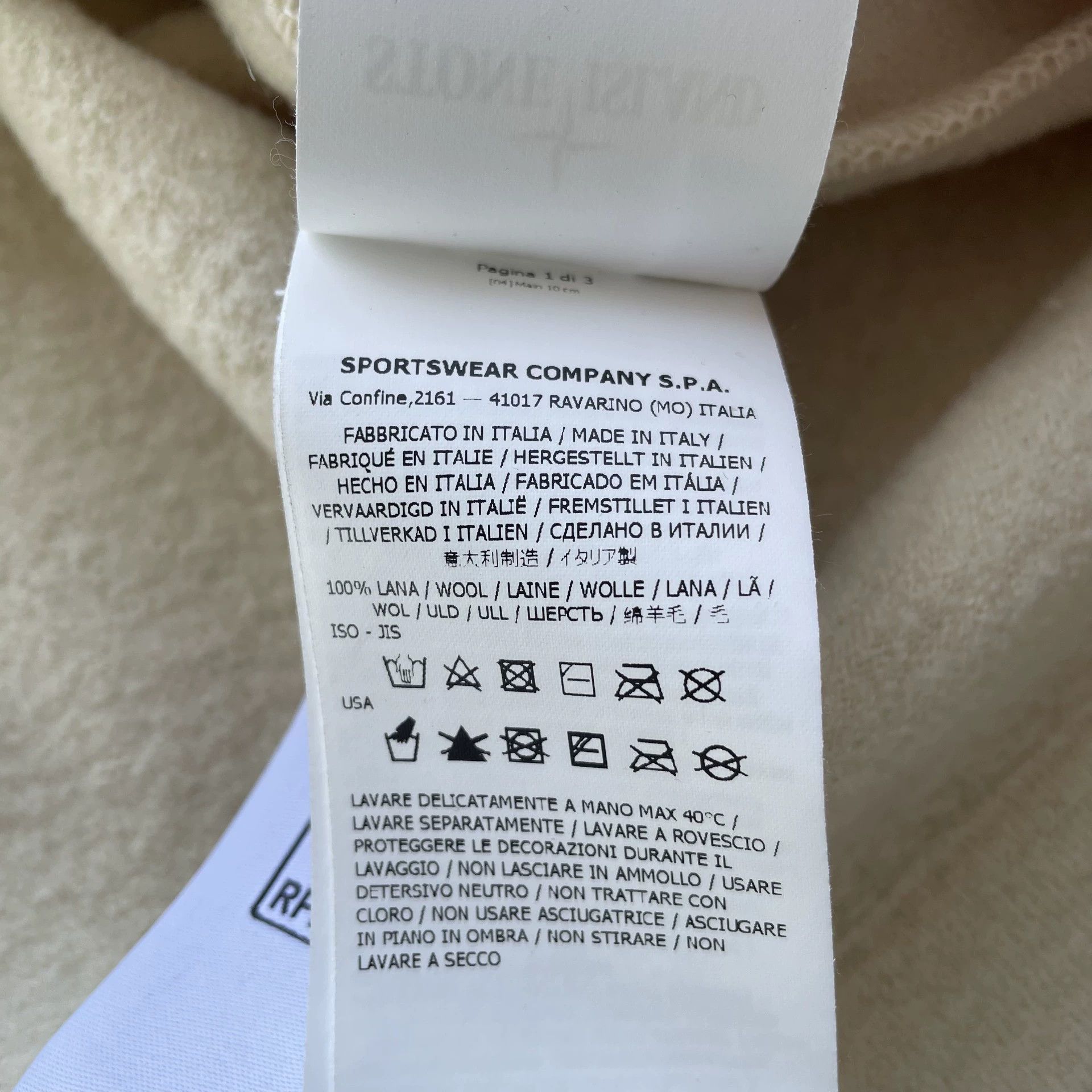 Stone Island STONE ISLAND solid crewneck ls wool sweatshirt ivory M 98 Size M / US 6-8 / IT 42-44 - 8 Thumbnail