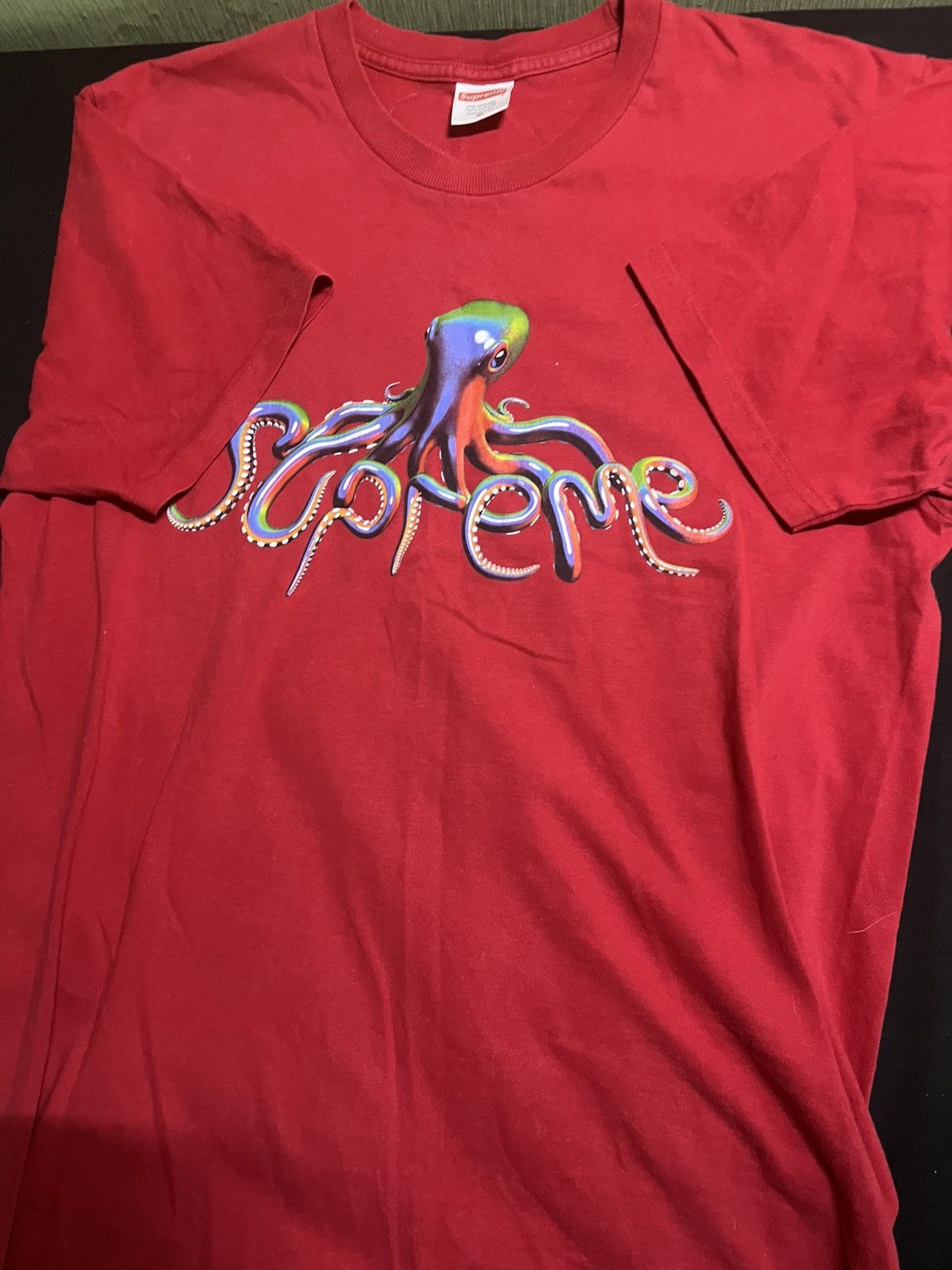 Supreme Supreme Red Multicolour Octopus Top Size US M / EU 48-50 / 2 - 1 Thumbnail