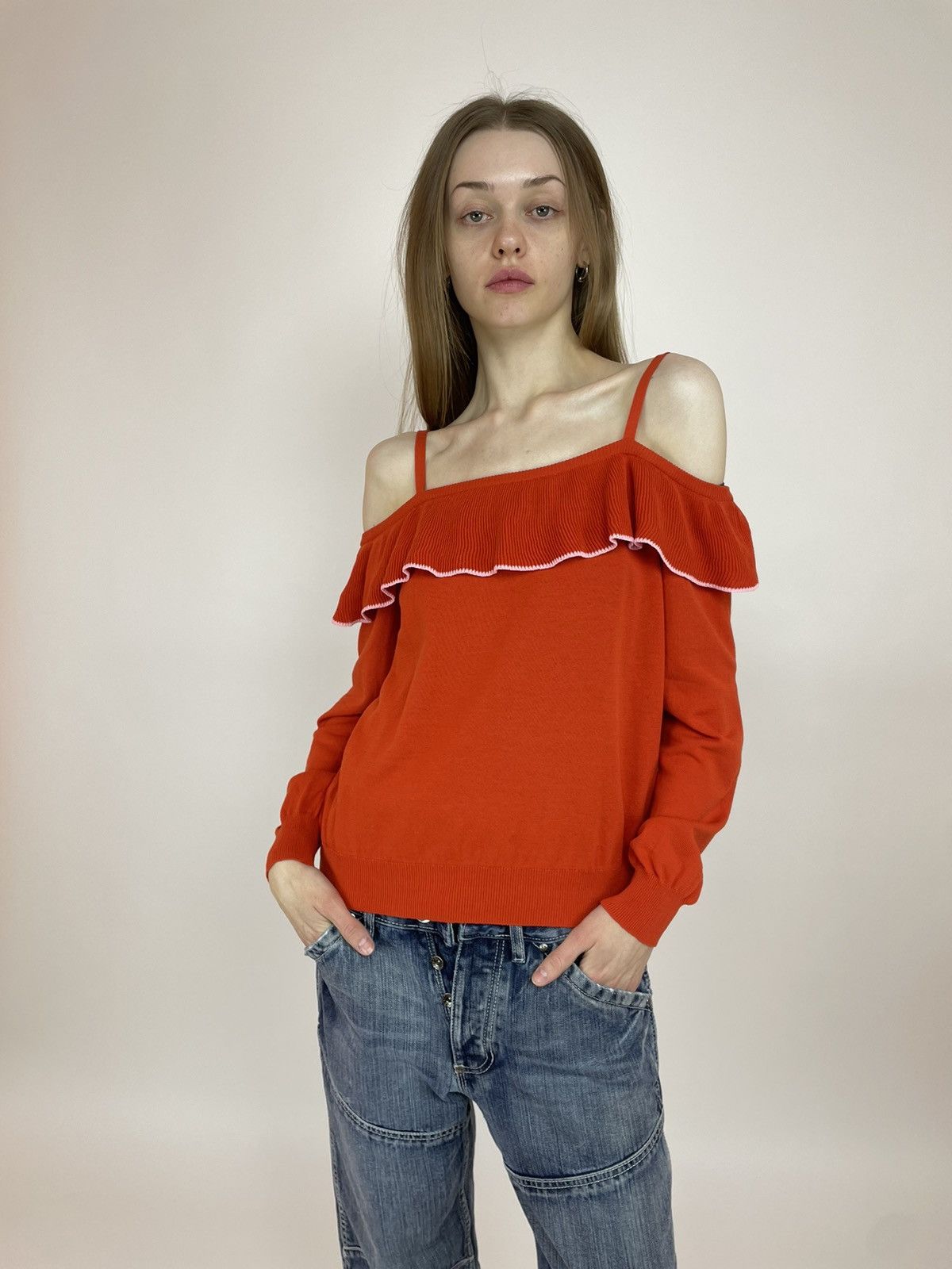Japanese Brand × Moschino BOUTIQUE MOSCHINO sleeve less Top Women’s size US8 IT42 F38 Size M / US 6-8 / IT 42-44 - 1 Thumbnail