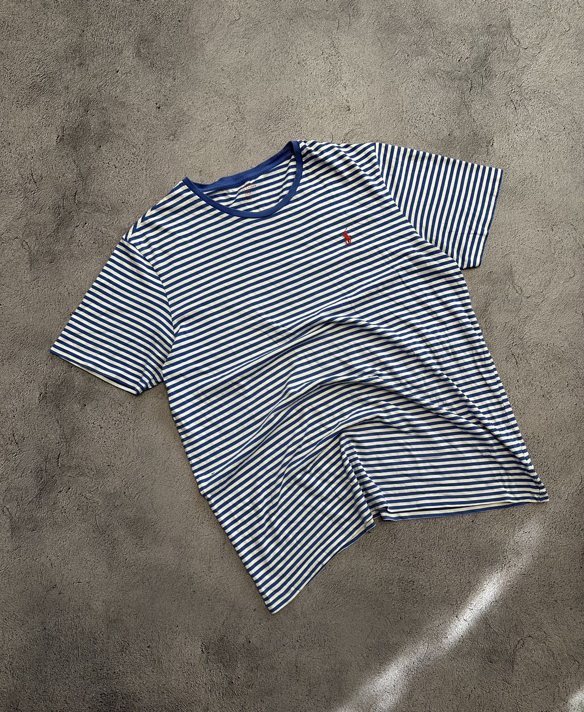 Polo Ralph Lauren 🦕 Polo Ralph Lauren Stripe Cotton T-Shirt Size US XXL / EU 58 / 5 - 1 Thumbnail