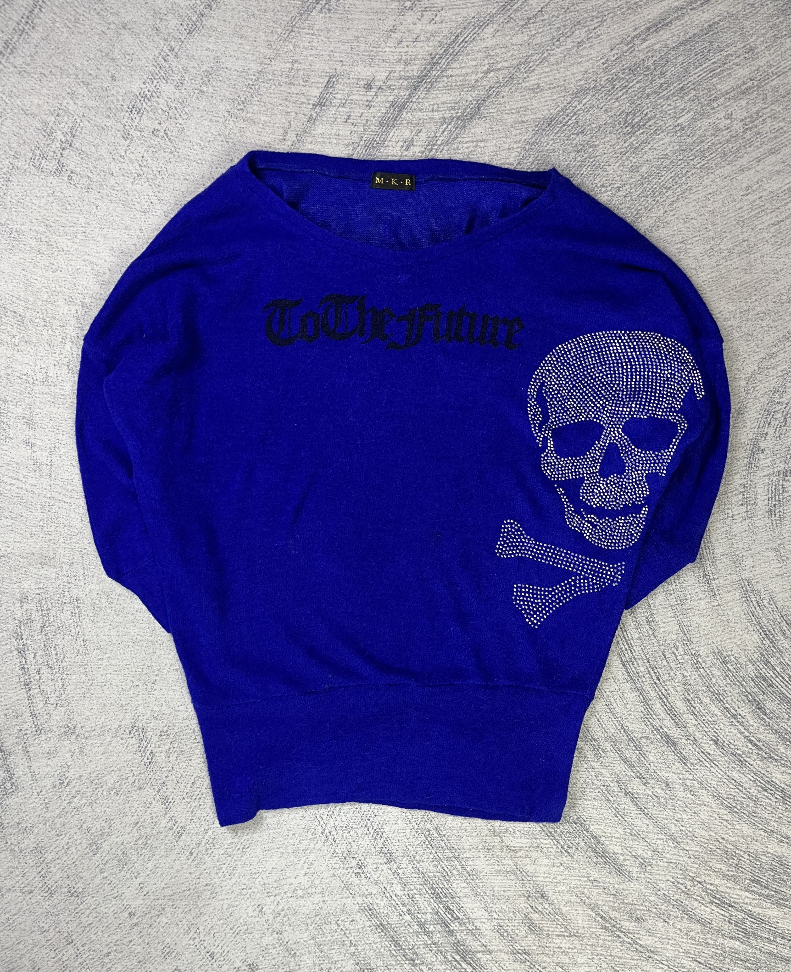 Japanese Brand M.K.R Seditionaries Beaded Skull Oversized Knitted Top Size M / US 6-8 / IT 42-44 - 1 Thumbnail