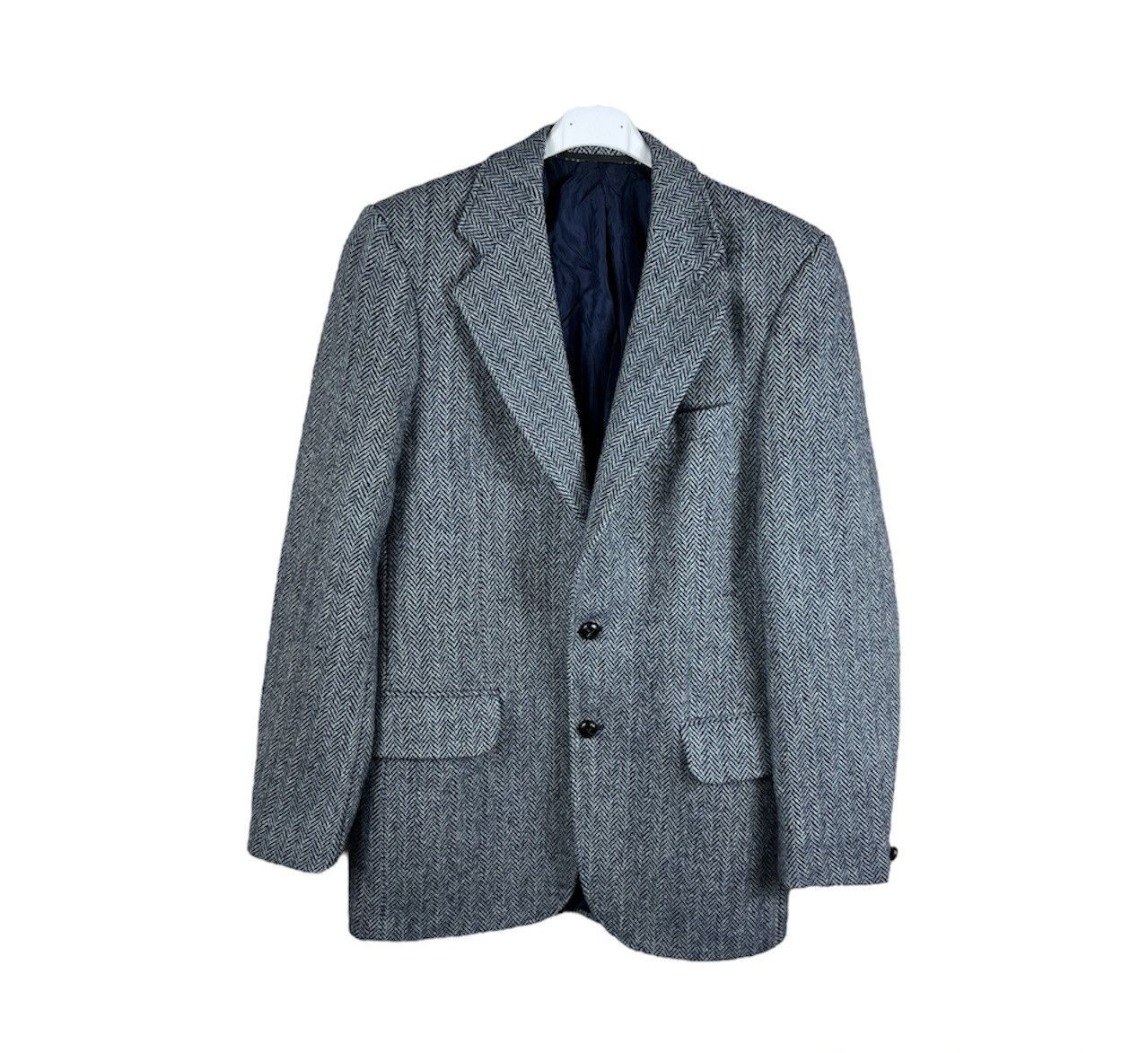 Harris Tweed Vintage 60s Schlasbergs Harris Tweed wool blazer jacket Size US L / EU 52-54 / 3 - 1 Thumbnail