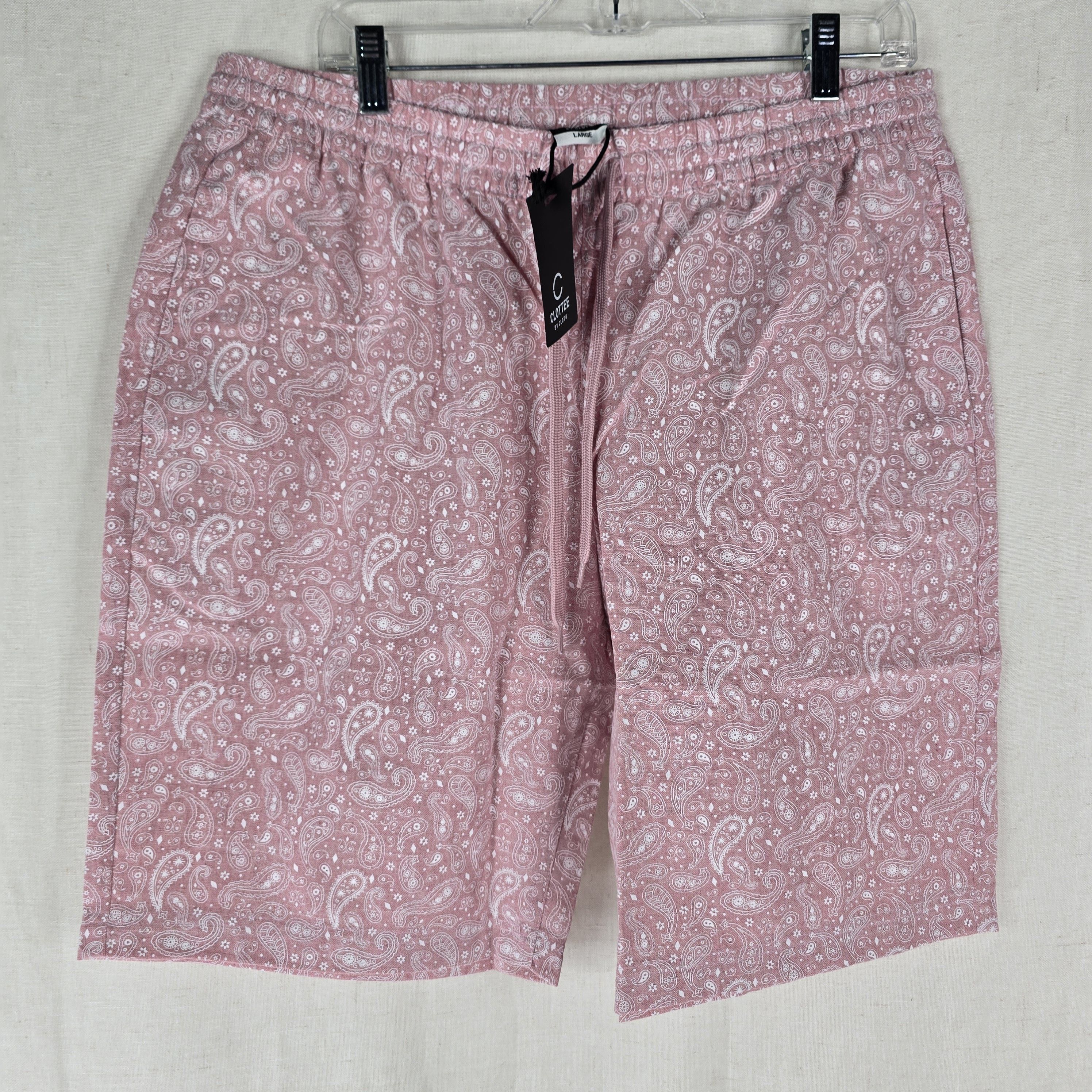 CLOT Clot Clottee Mens Large Bandana Paisley Print Shorts Pink Size US 34 / EU 50 - 1 Thumbnail