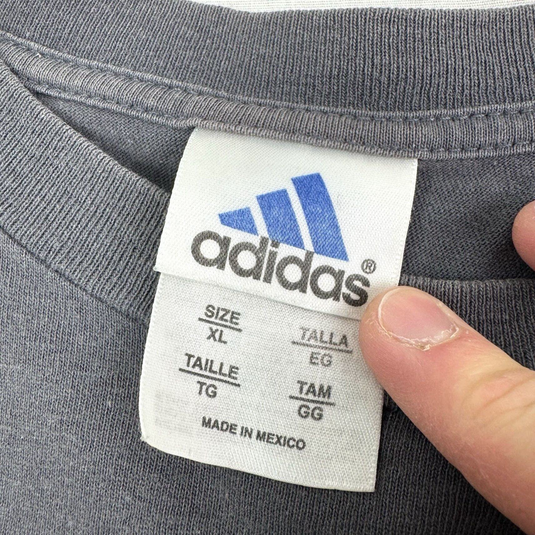 Adidas VINTAGE Adidas Long Sleeve T-Shirt Men XL Gray Hipster 90s Y2K Sports America Size US XL / EU 56 / 4 - 4 Thumbnail