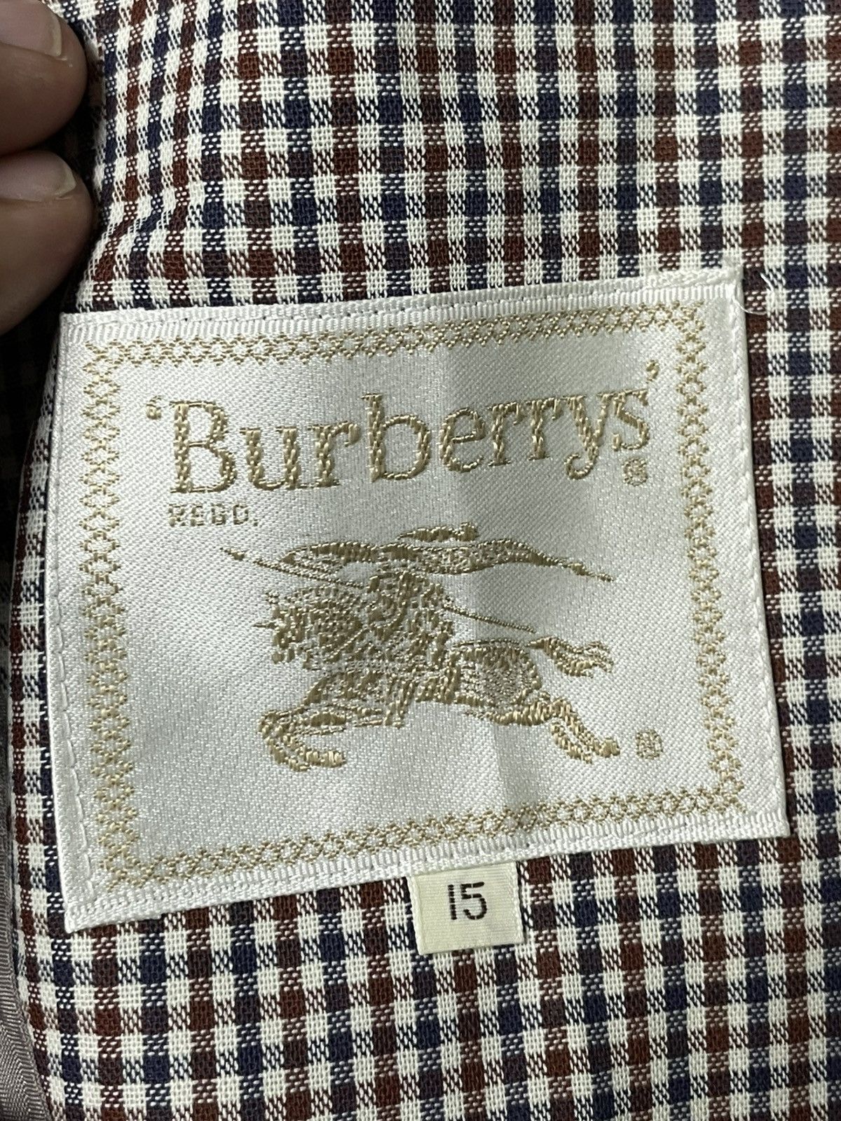 Burberry × Designer × Vintage Vintage BURBERRY Checkered Blazer (104) Size US XXS / EU 40 - 7 Thumbnail