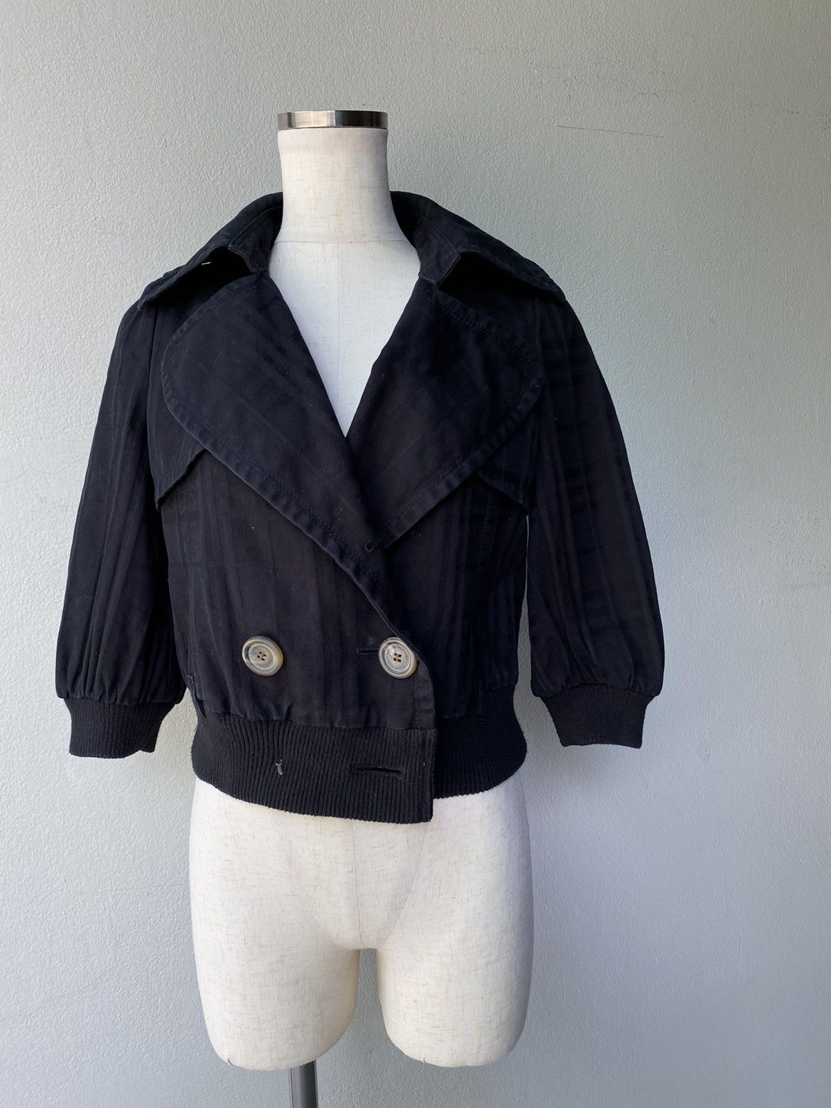 Burberry Burberry cropped black jacket Size ONE SIZE - 1 Thumbnail