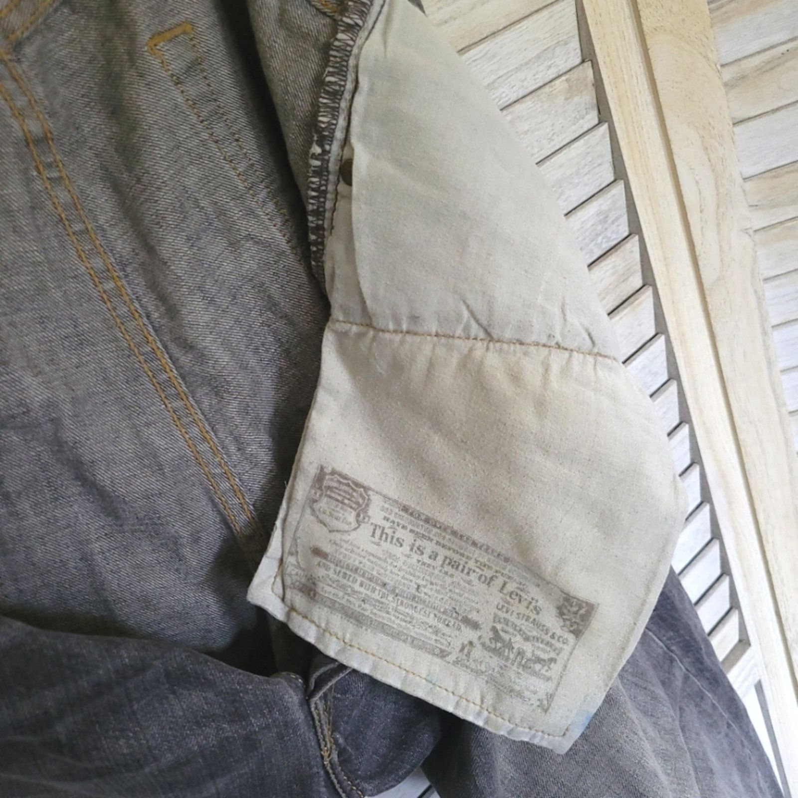 Levi's Levi's Button Fly Relaxed Mens Gray Jeans Size 36 36x29 Size US 36 / EU 52 - 9 Thumbnail