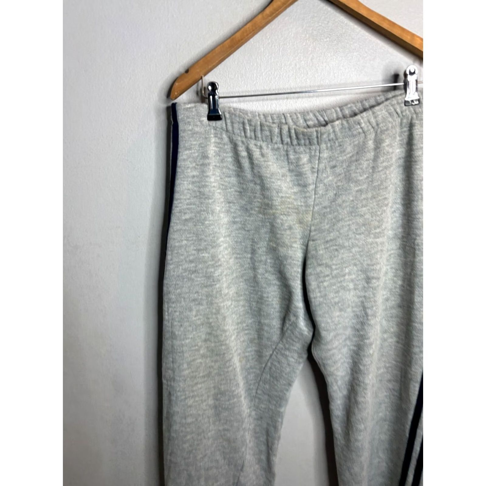 Agolde VINTAGE Gold Eagle Sweat Pants L Gray Acrylic USA Made 80s Striped Mens Size US 33 - 2 Thumbnail