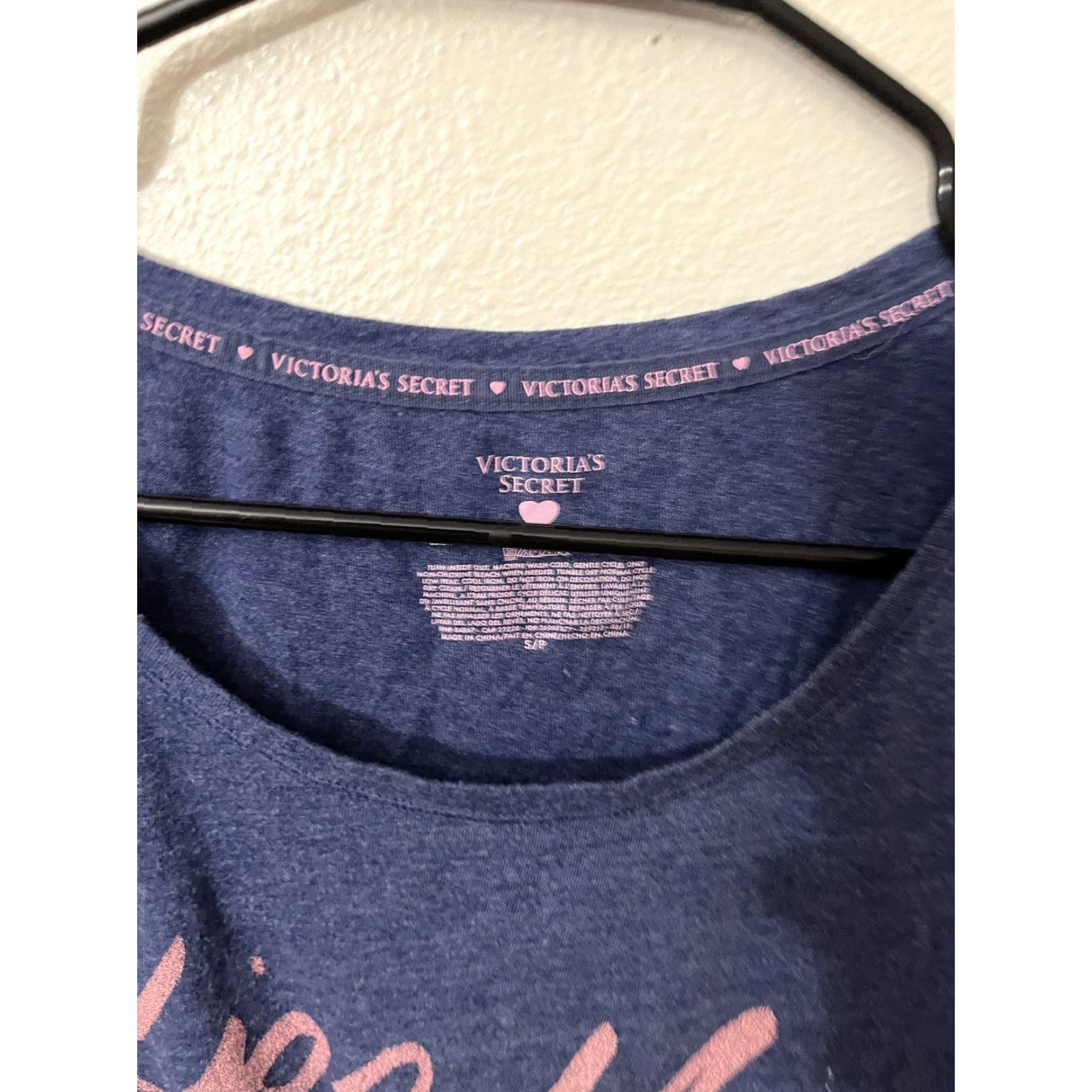 Victoria's Secret Victoria's Secret Top Small Blue Lounge Shirt Short Sleeve Tunic T-Shirt Women Vintage No Peak? Size S / US 4 / IT 40 - 2 Thumbnail