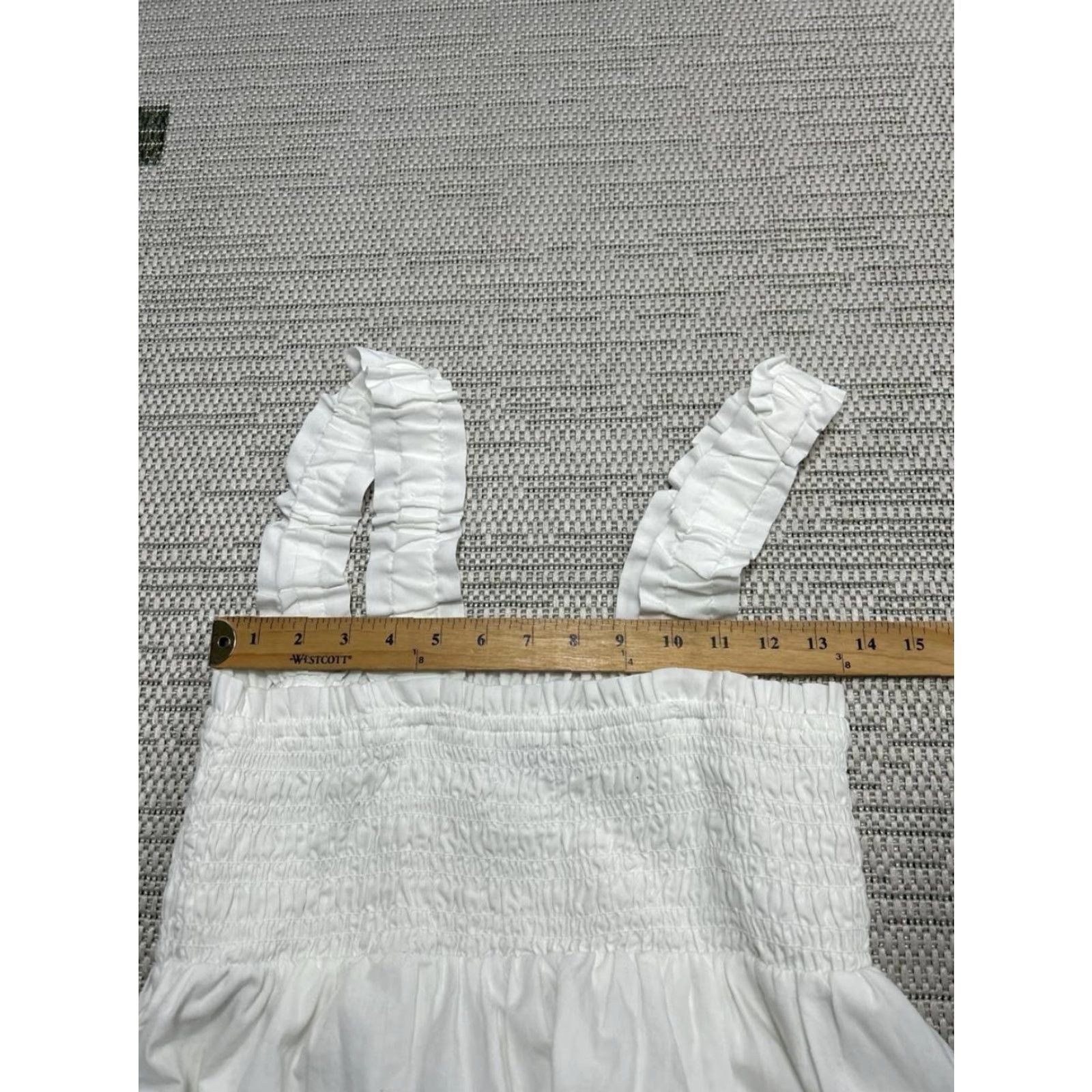 Abercrombie & Fitch Abercrombie & Fitch Dress Womens Large White Blouson Size L / US 10 / IT 46 - 6 Thumbnail