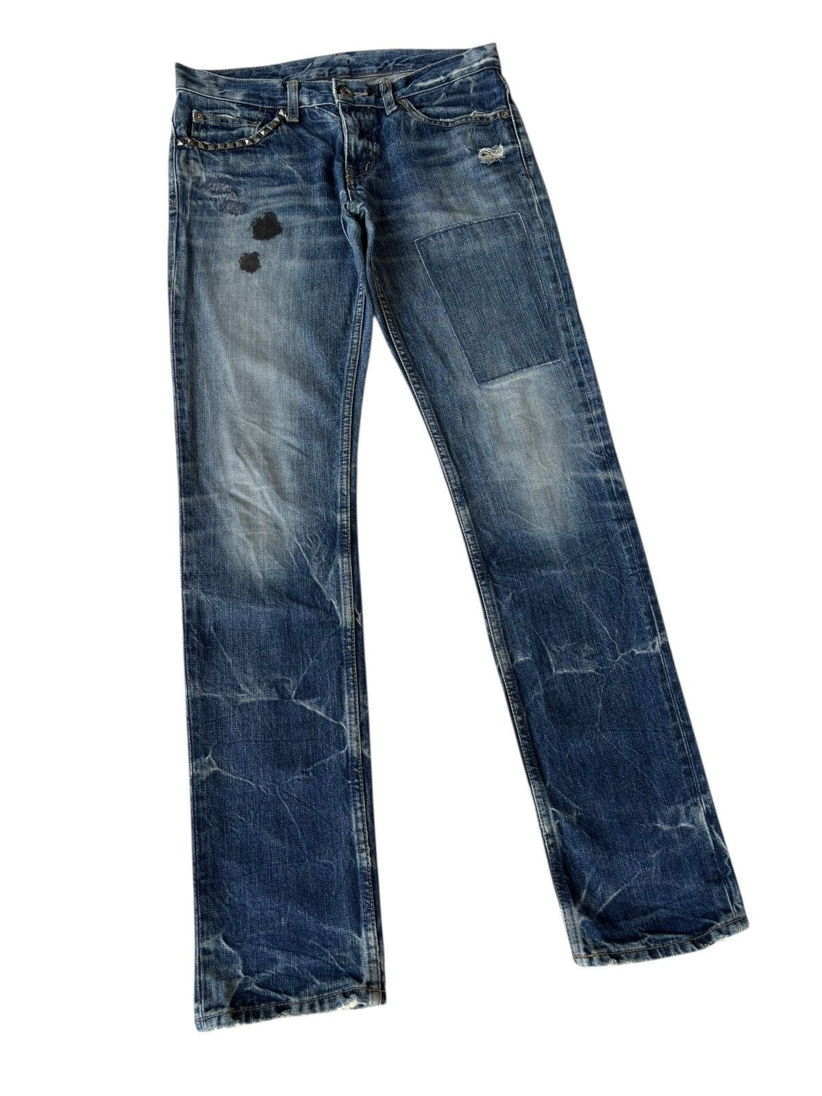 Hysteric Glamour × Undercover GRAIL🔥ARCHIVE HYSTERICS PUNK STUDDED DISTRESSED DENIM JEANS Size US 31 - 6 Thumbnail
