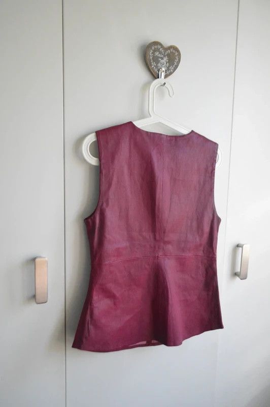 Other DAY Birger et Mikklesen soft leather blouse burgundy Size S / US 4 / IT 40 - 6 Thumbnail