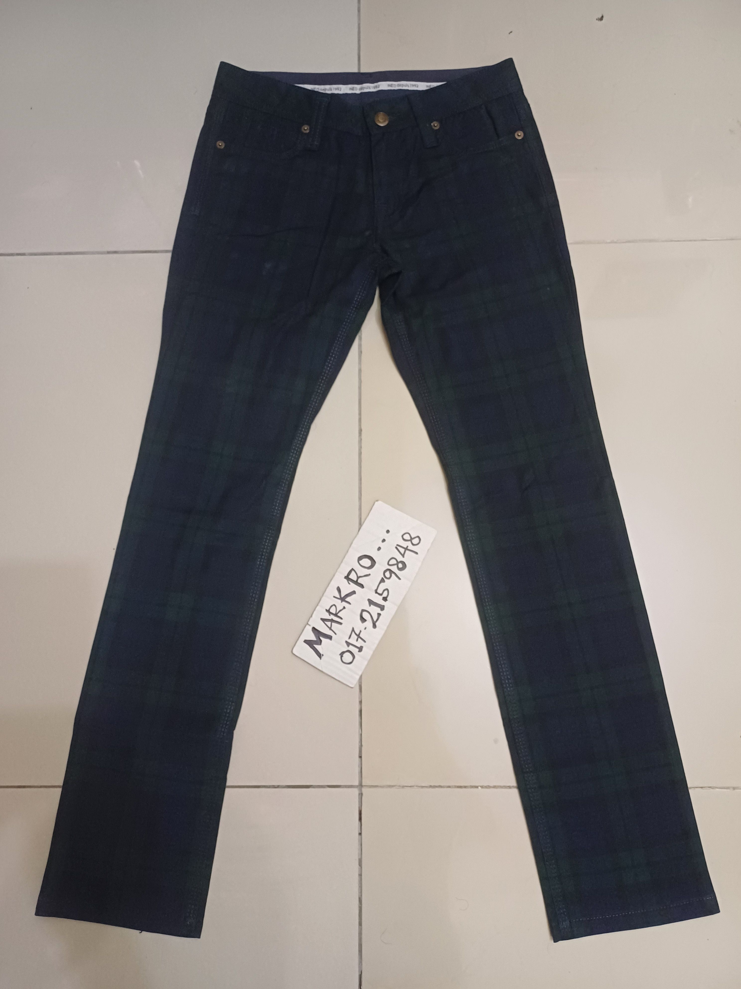 Designer × Japanese Brand × Yohji Yamamoto Awesome Ined skiny pants, plaid design 🔥🔥 Size 28" / US 6 / IT 42 - 1 Thumbnail
