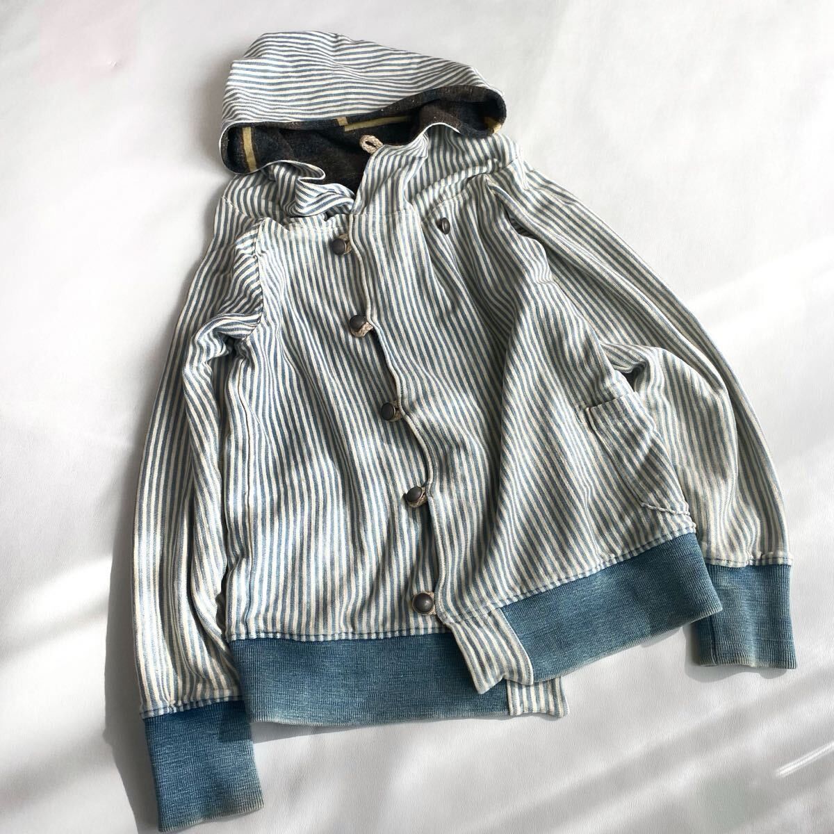 Kapital 2 TONES Reversible Blanket Liberty Striped buttons up hoodie Size US S / EU 44-46 / 1 - 4 Thumbnail