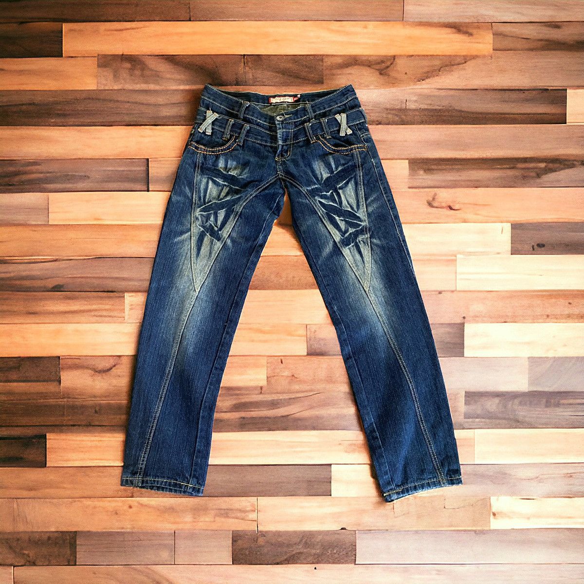 Vintage Japanese Brand Double Waist Punk Design Style