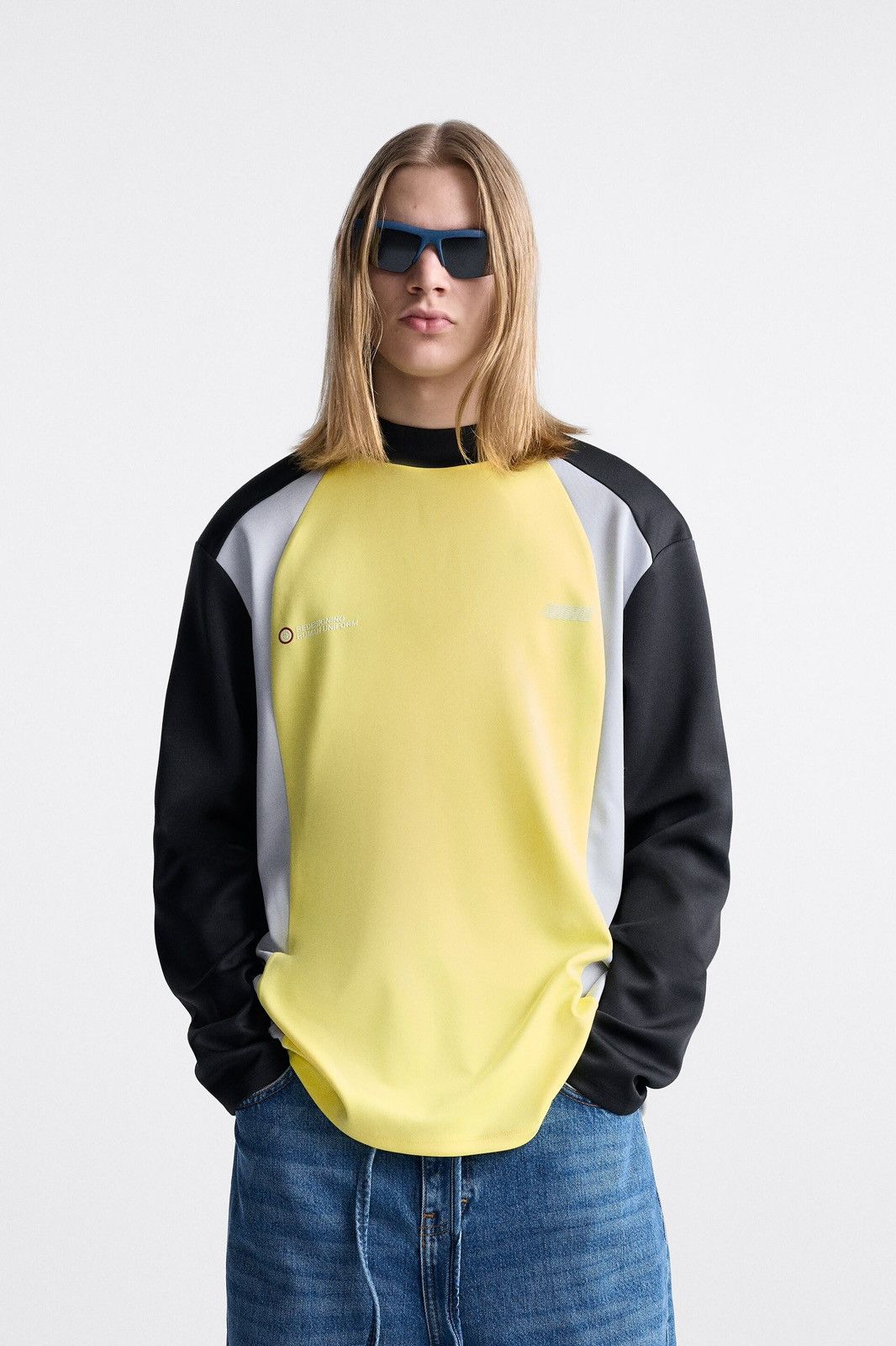 Rhude × Zara RHUDE x Zara NEW Colourblock T-shirt Longsleeve size XL Size US XL / EU 56 / 4 - 2 Thumbnail