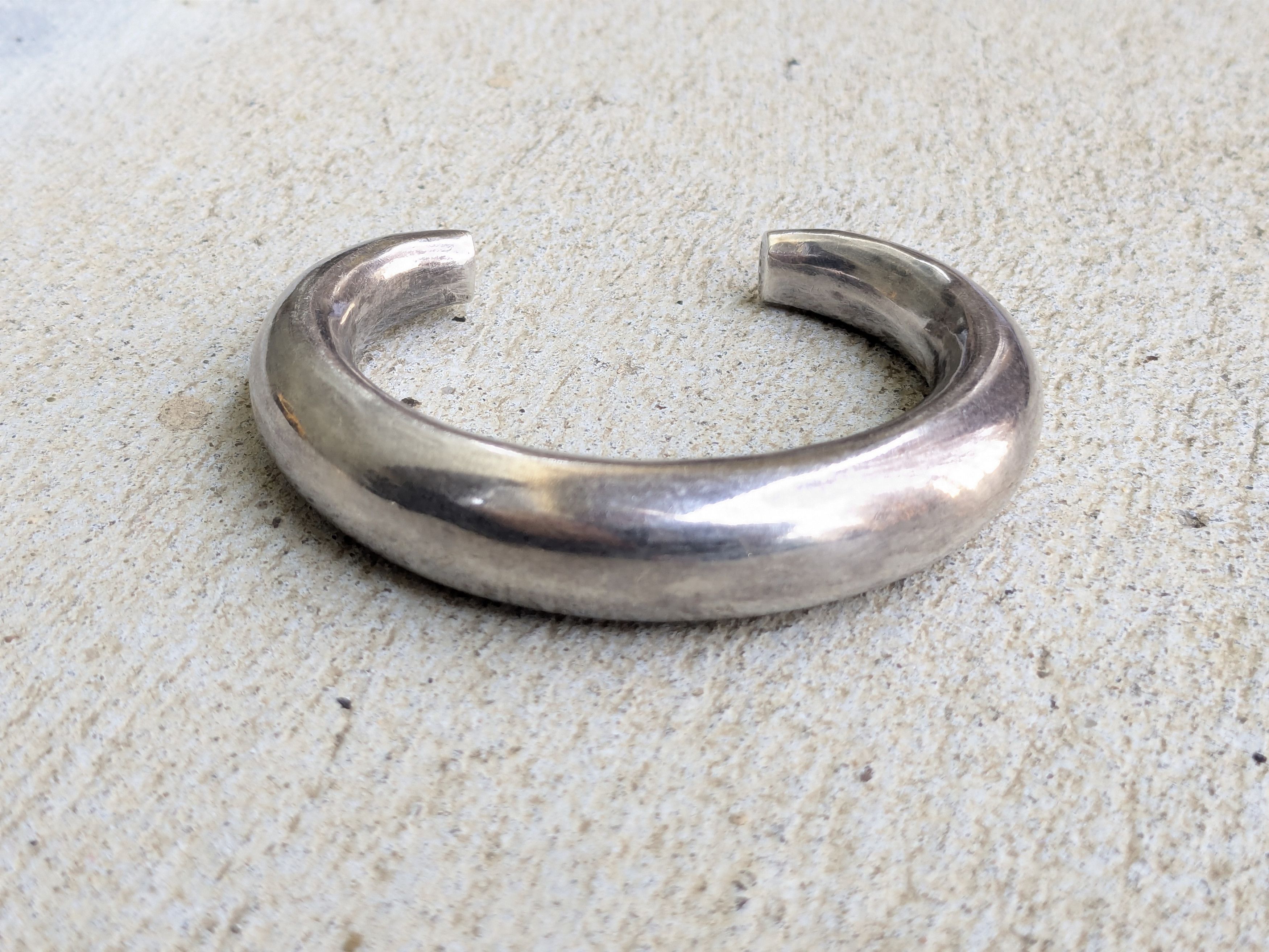 Other Vintage Sterling Silver Bracelet Hollow Puffy 5.25 Modern Size ONE SIZE - 3 Thumbnail
