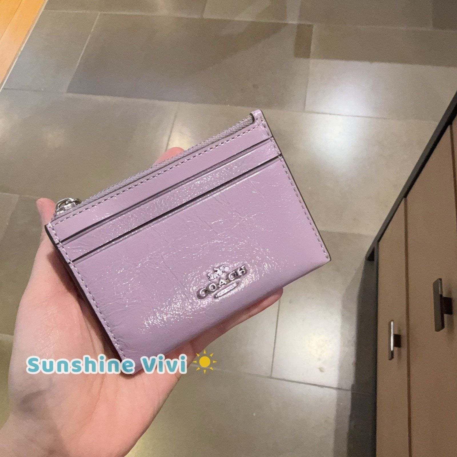 Coach NWT Coach Mini Skinny Id Case leather CEH41 light Amethyst Size ONE SIZE - 1 Thumbnail