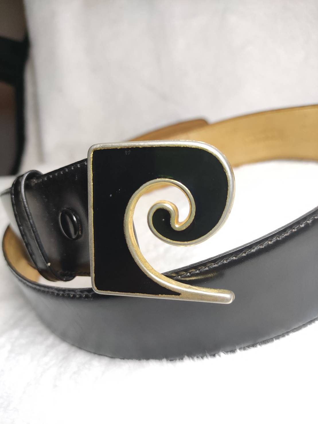 Pierre Cardin Vintage Pierre Cardin Solid Brass Made in Italy Leather Belt Size ONE SIZE - 2 Thumbnail