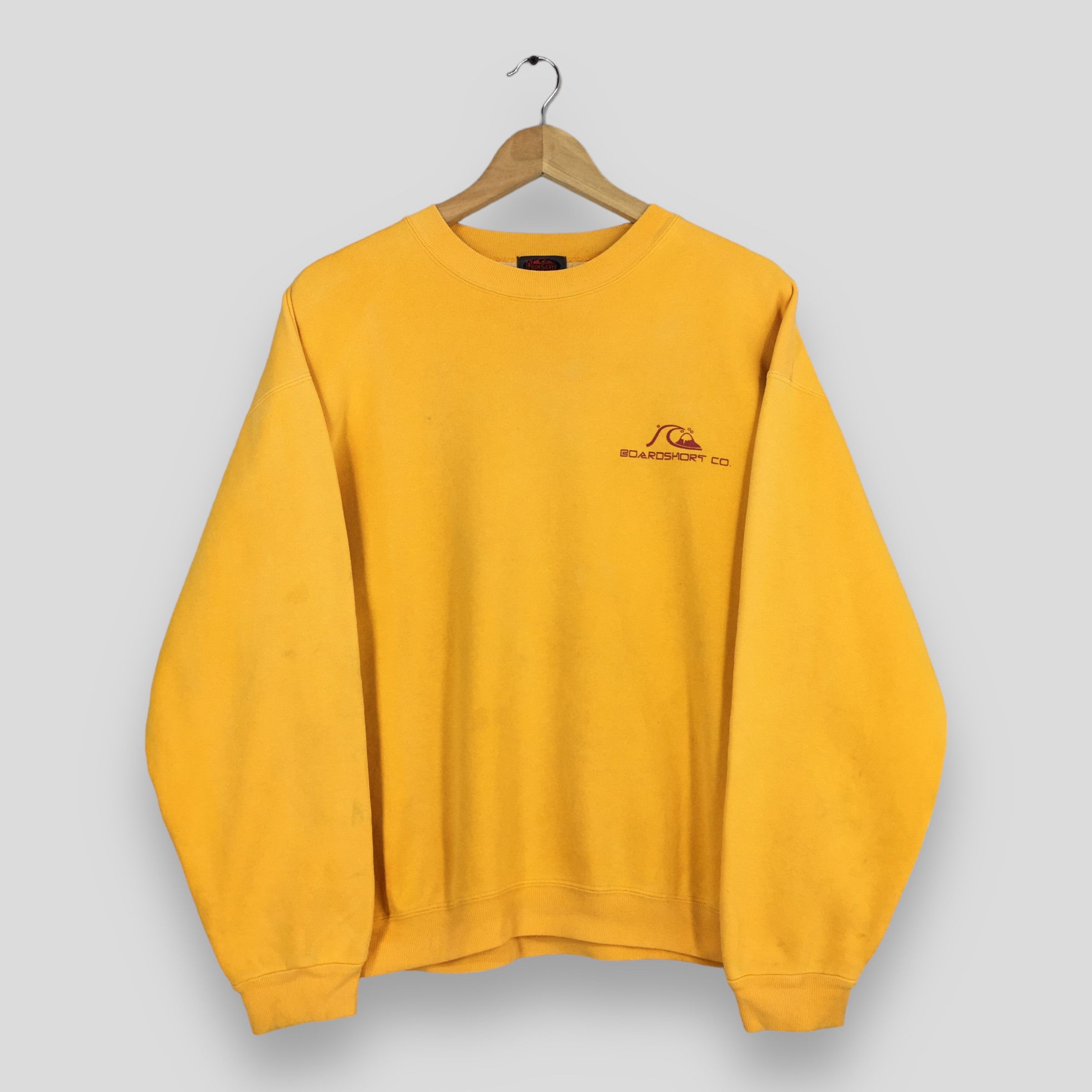 Gotcha × Quiksilver Vintage 90s Quiksilver Surf Yellow Sweatshirt Large Size US L / EU 52-54 / 3 - 3 Thumbnail