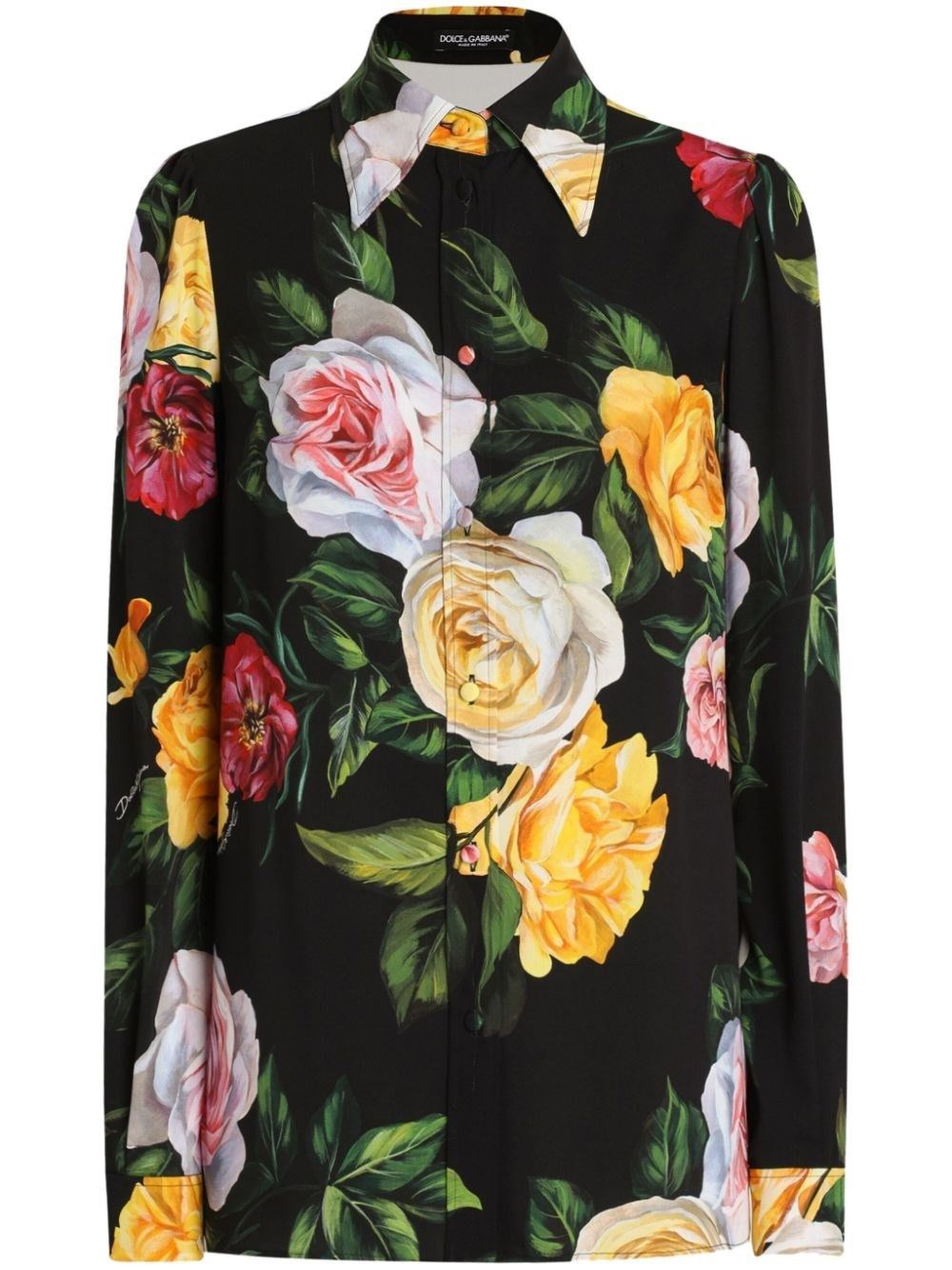 Dolce & Gabbana o1s22i1n0225 Silk Shirt in Multicolor Size M / US 6-8 / IT 42-44 - 1 Thumbnail