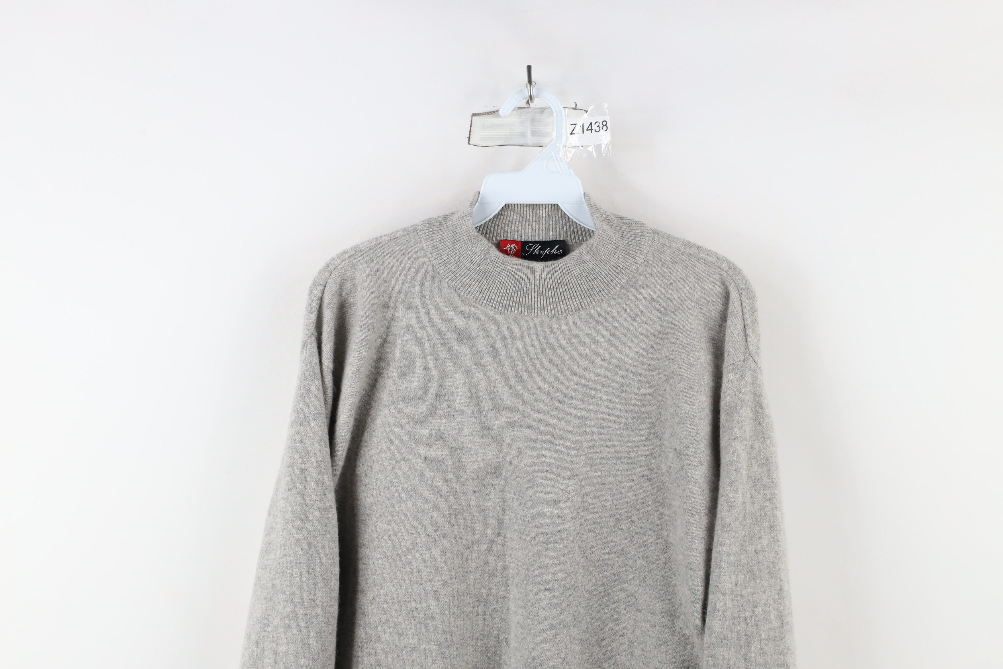 Vintage Vintage 90s Streetwear Blank Soft Cashmere Knit Sweater Size US L / EU 52-54 / 3 - 2 Thumbnail