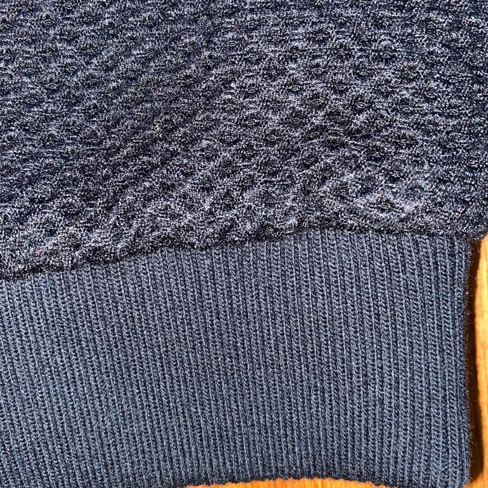 United Arrows UNITED ARROWS Tokyo $189 Textured Black Crewneck Gold Trim S Size S / US 4 / IT 40 - 7 Thumbnail