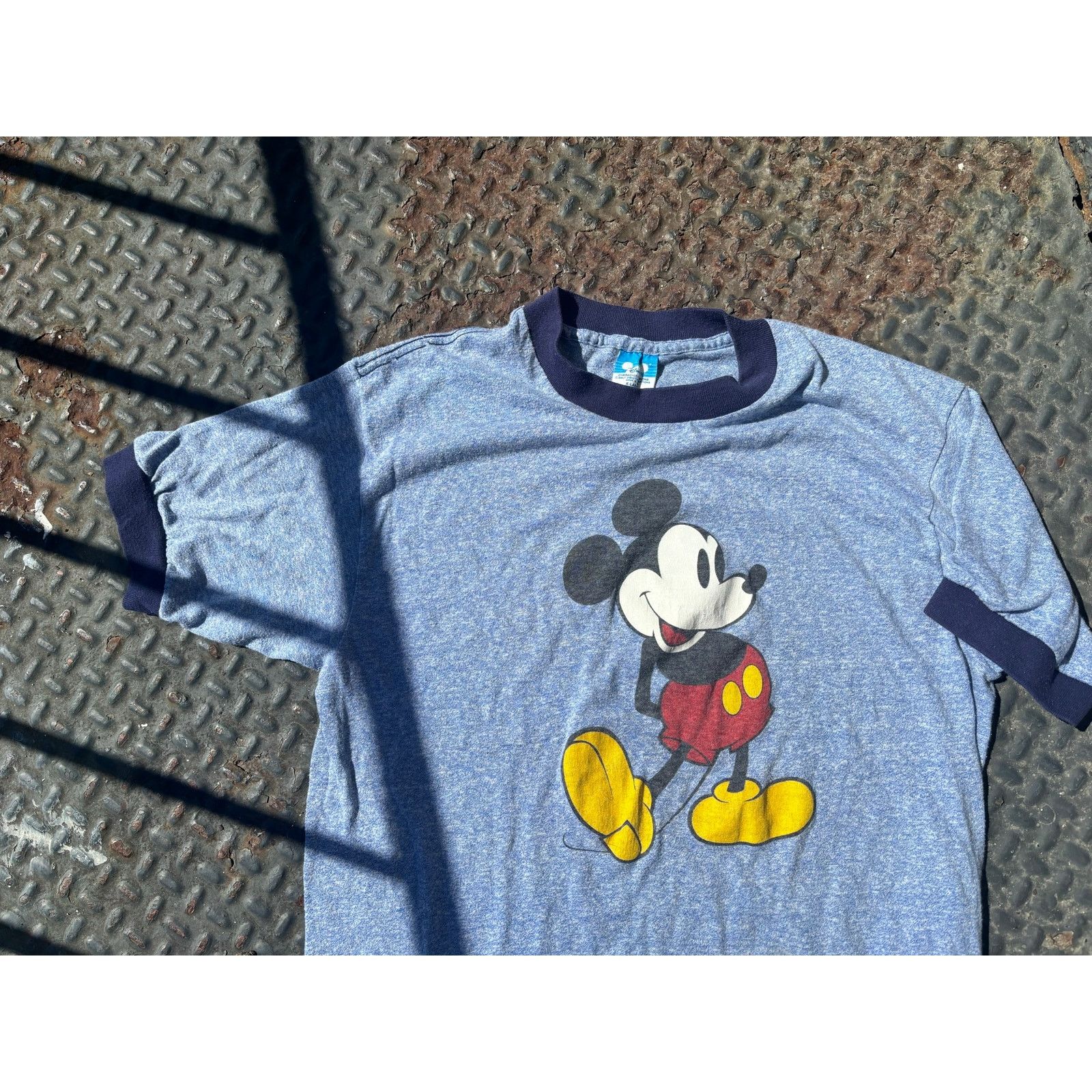 Disney Vintage 1980s Official Walt Disney Mickey Mouse Ringer Tee Size US L / EU 52-54 / 3 - 3 Thumbnail