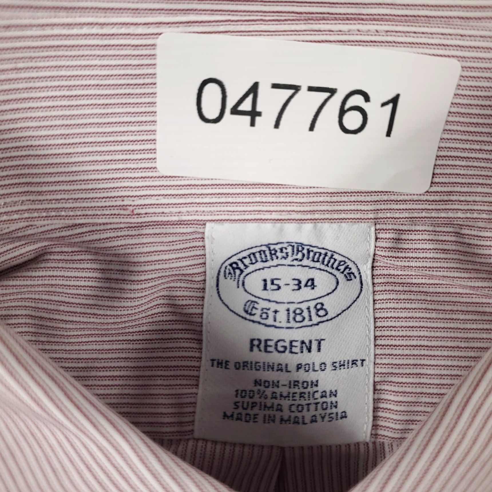 Brooks Brothers Brooks Brothers Dress Shirt Mens 15 Red Striped Long Sleeve Button Up Classic Fit Size 40R - 6 Thumbnail