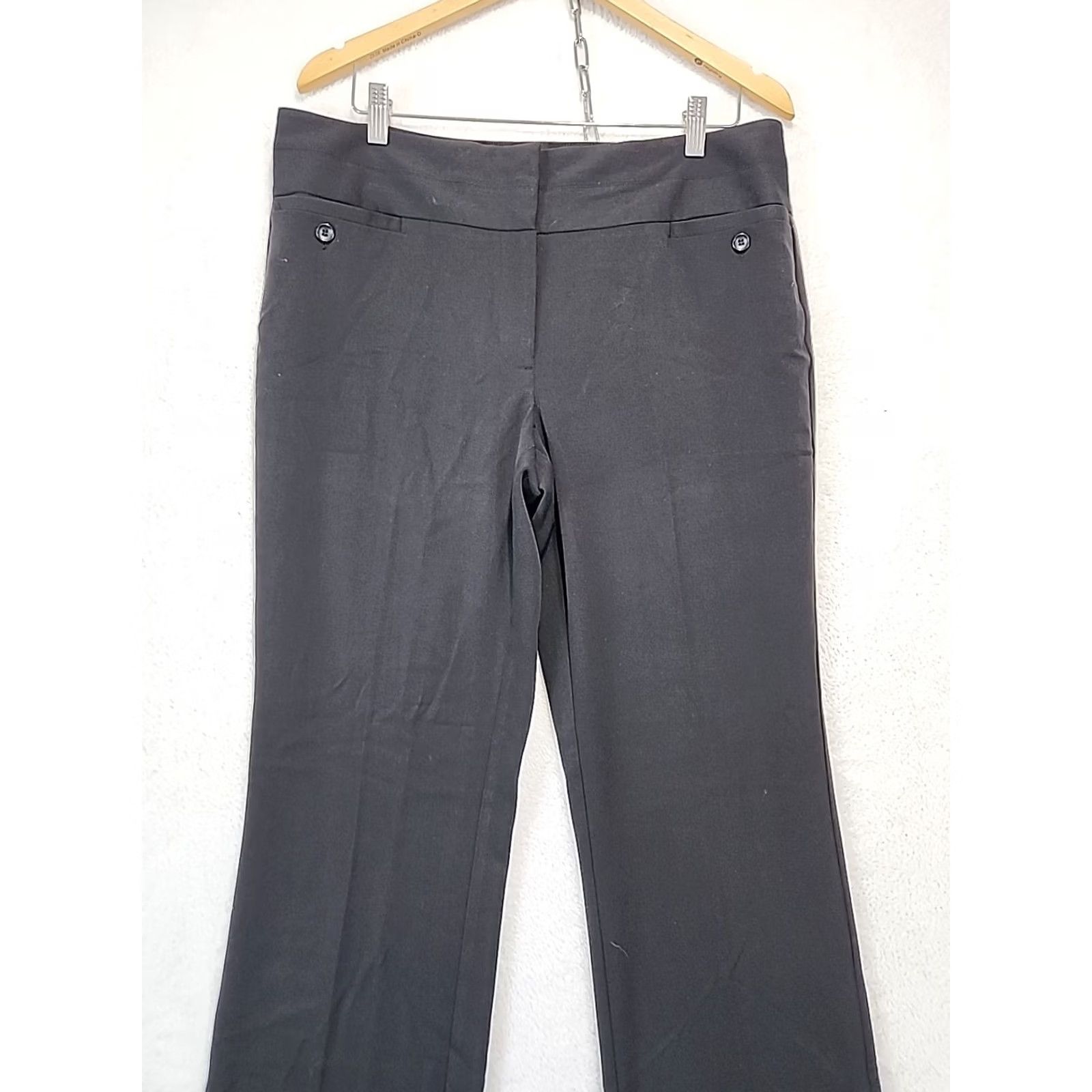 Vintage Maurices Polished Boot Pants Black Flat Front Womens 11/12 Short Bootcut Regular Petite Dress Pants Size 32" / US 10 / IT 46 - 5 Thumbnail