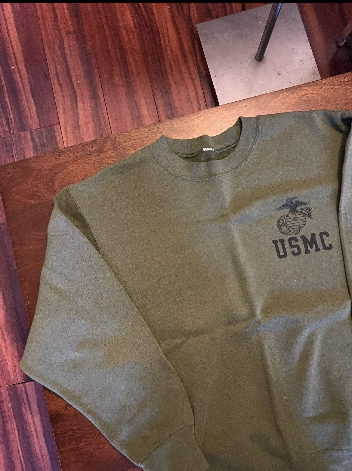 Vintage Olive Vintage USMC Crewneck Size US M / EU 48-50 / 2 - 2 Thumbnail