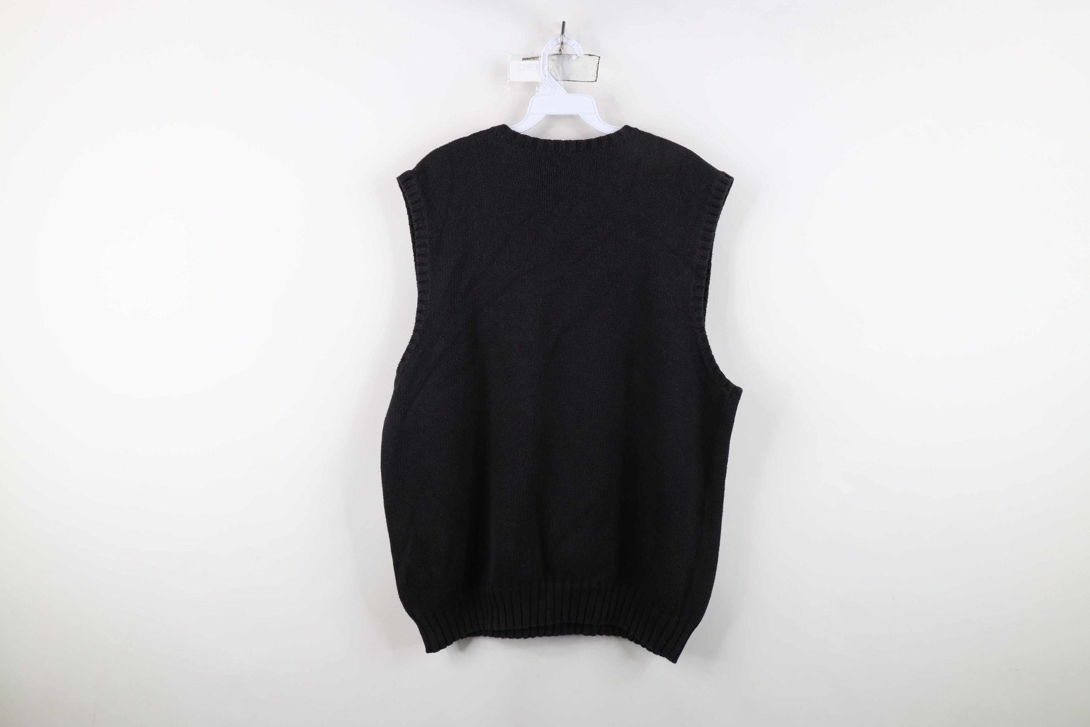 Ralph Lauren Vintage 90s Ralph Lauren Knit V-Neck Sweater Vest Black Size US XL / EU 56 / 4 - 8 Thumbnail