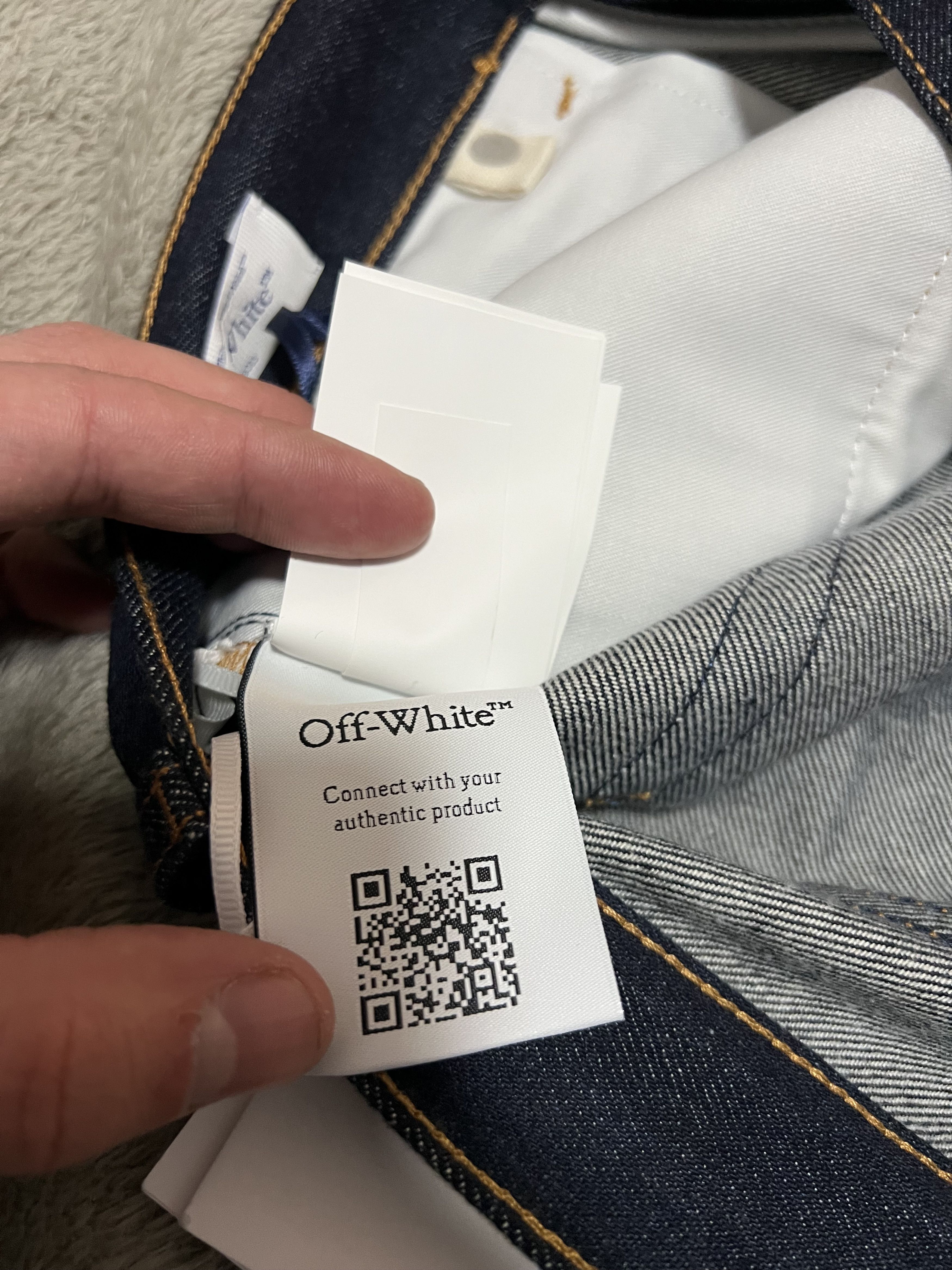 Off-White Off-White SS24 “90s Logo” Raw Blue Flare Jeans - W31 Size US 31 - 7 Thumbnail