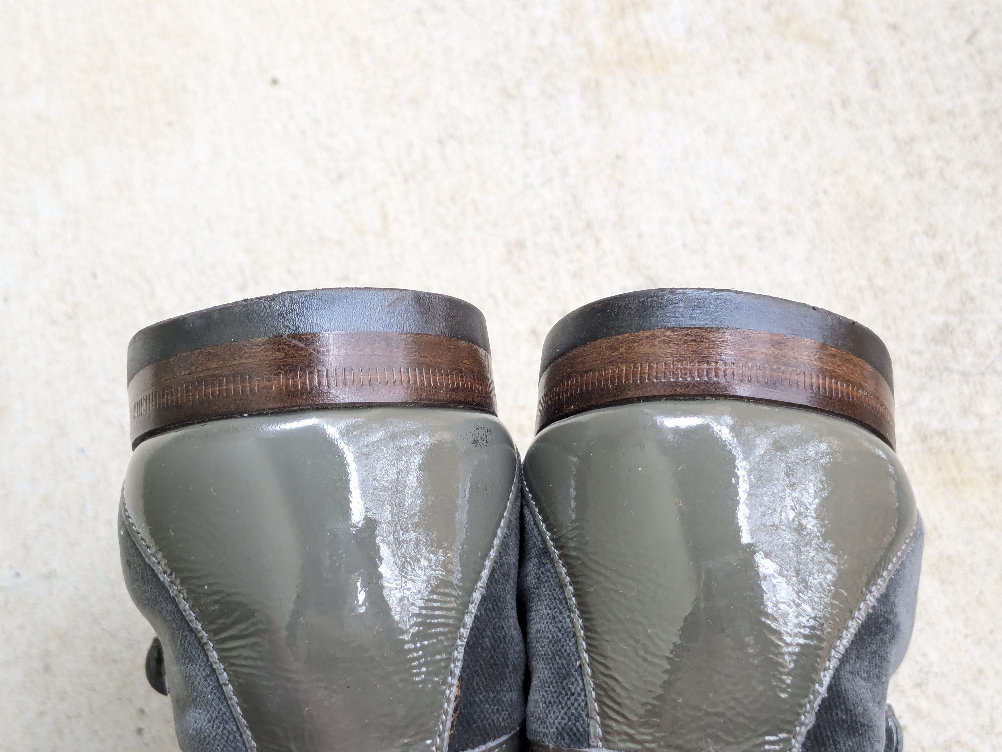 Gucci Gucci Horsebit Loafers Gray Velvet Patent Leather 9.5 Size US 9.5 / EU 42-43 - 11 Thumbnail