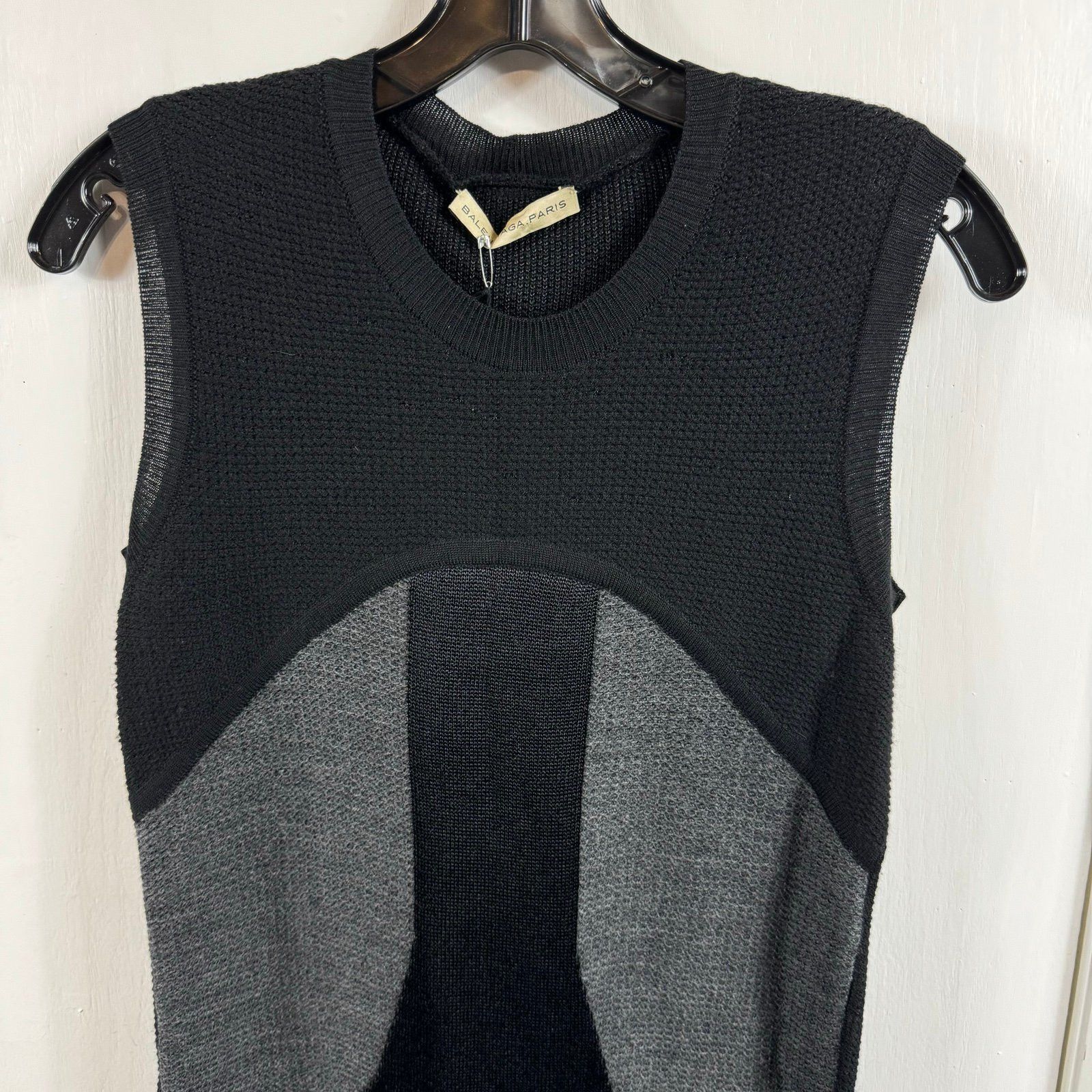 Balenciaga WOOL MID-LENGTH DRESS Balenciaga 2008 collection colorblock Size M / US 6-8 / IT 42-44 - 2 Thumbnail