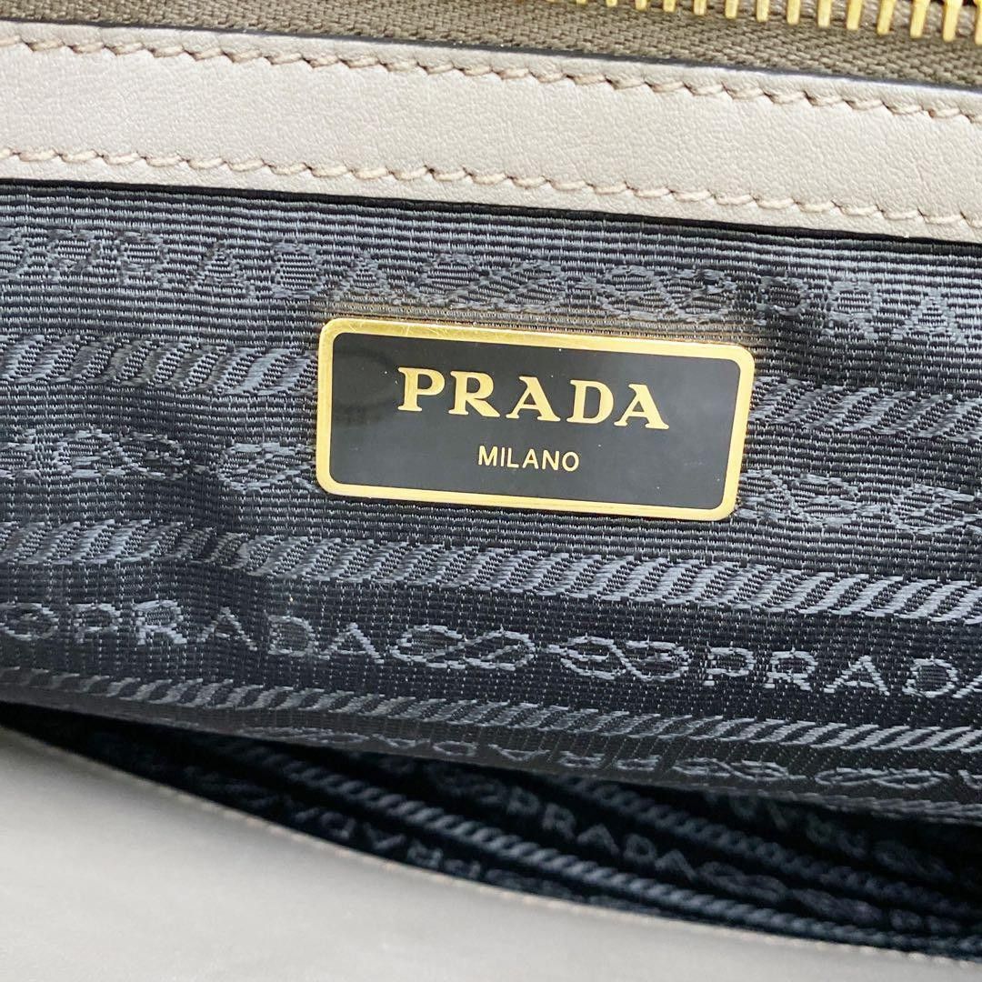 Prada Prada - Saffiano Gray Leather Handbag Shoulder Bag 2-way Size ONE SIZE - 10 Thumbnail