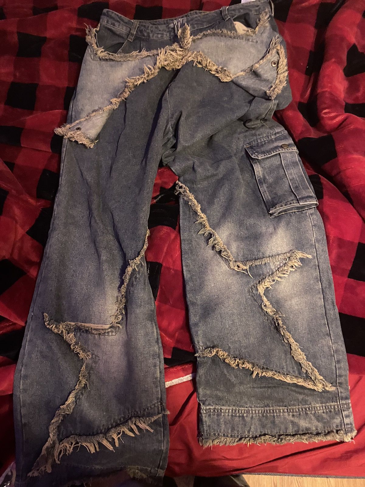 image of Vintage Baggy Star Jeans in Blue, Men's (Size 36)