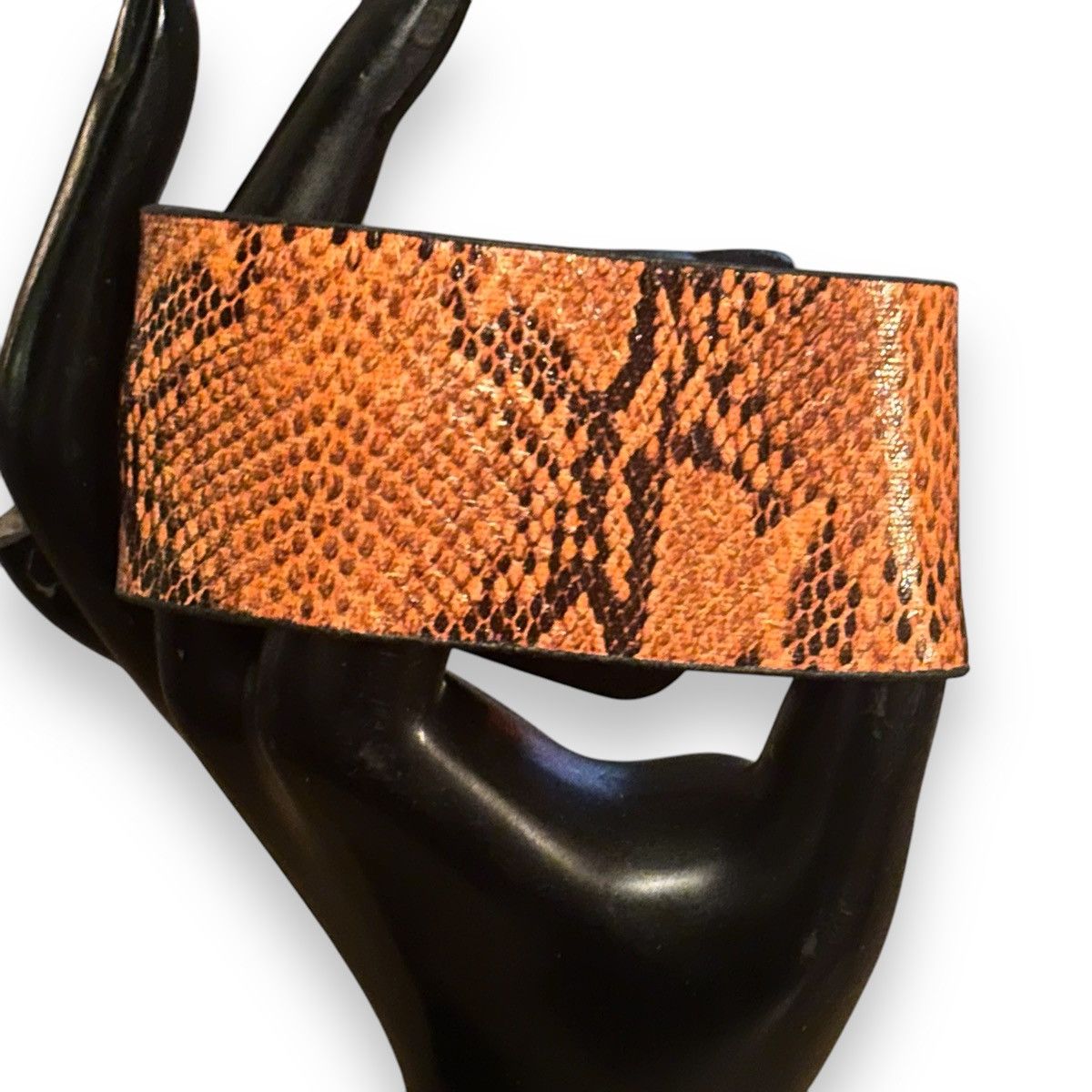 Other Orange snake print leather bracelet Size ONE SIZE - 2 Thumbnail