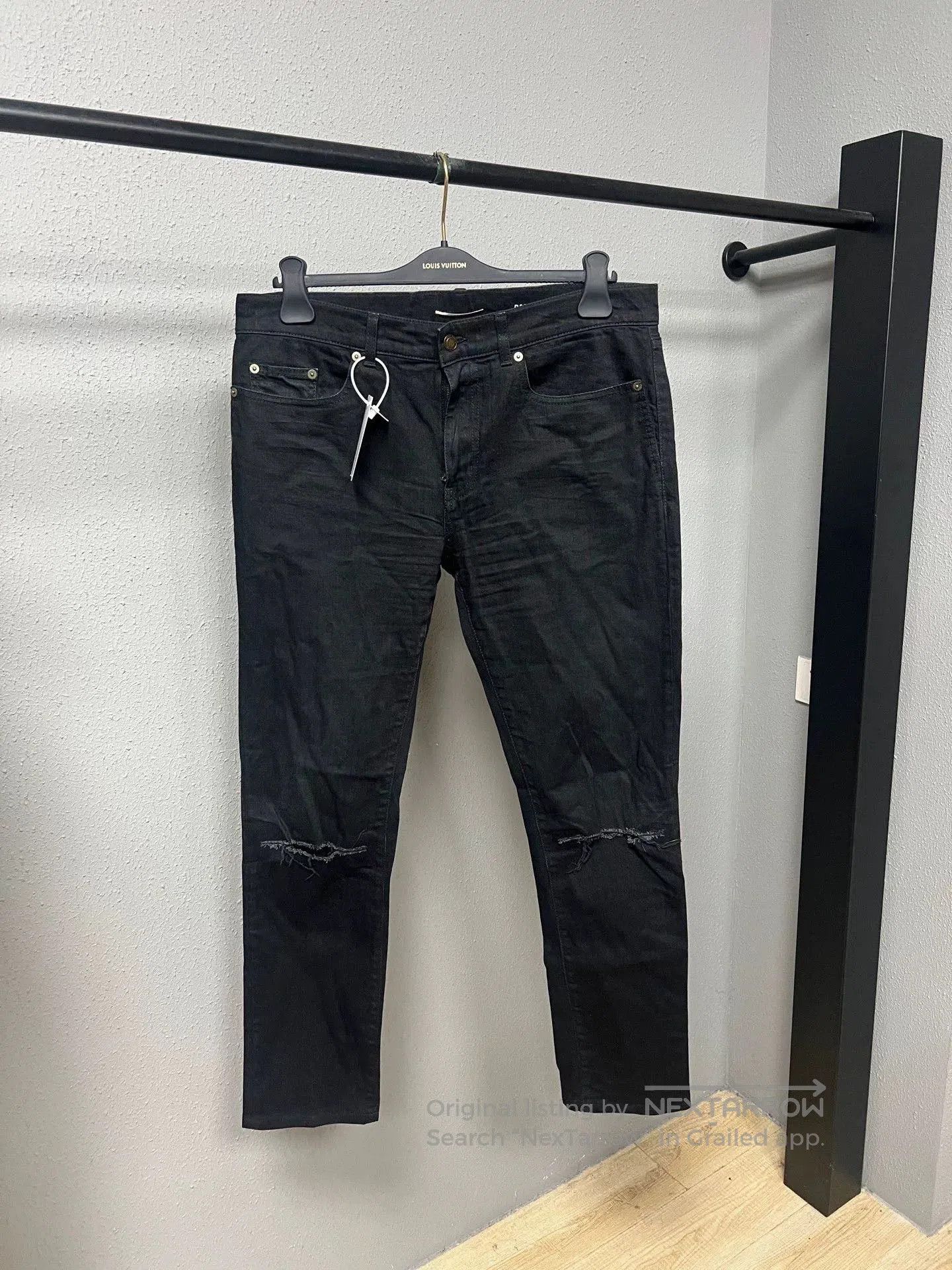 Saint Laurent Paris SLP Distressed Slash Jeans. Size US 33 - 1 Thumbnail