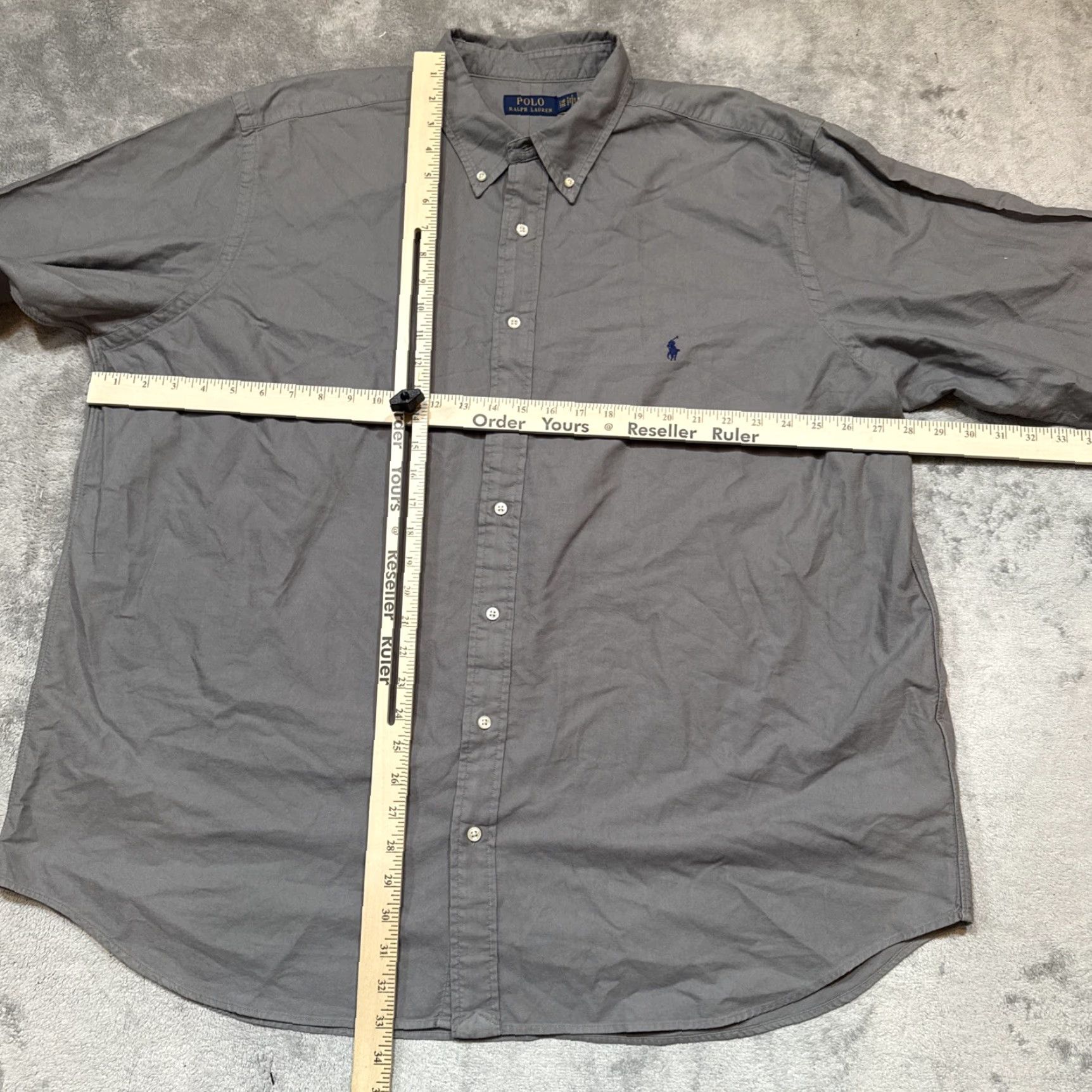 Polo Ralph Lauren Polo Ralph Lauren Shirt Mens 2XB Big Green Button Down Long Sleeve Cotton Casual Shirt Size US XXL / EU 58 / 5 - 4 Thumbnail