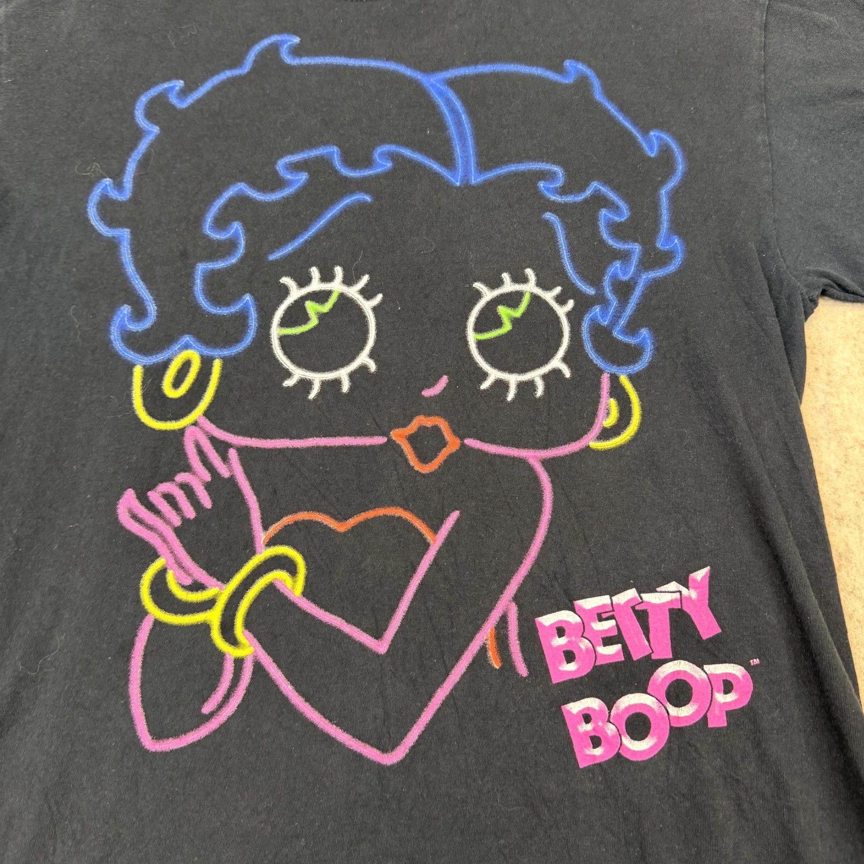 Doublet Betty Boop Shirt Mens Medium Black Neon Outline Double Sided Graphic Tee Size US M / EU 48-50 / 2 - 3 Thumbnail