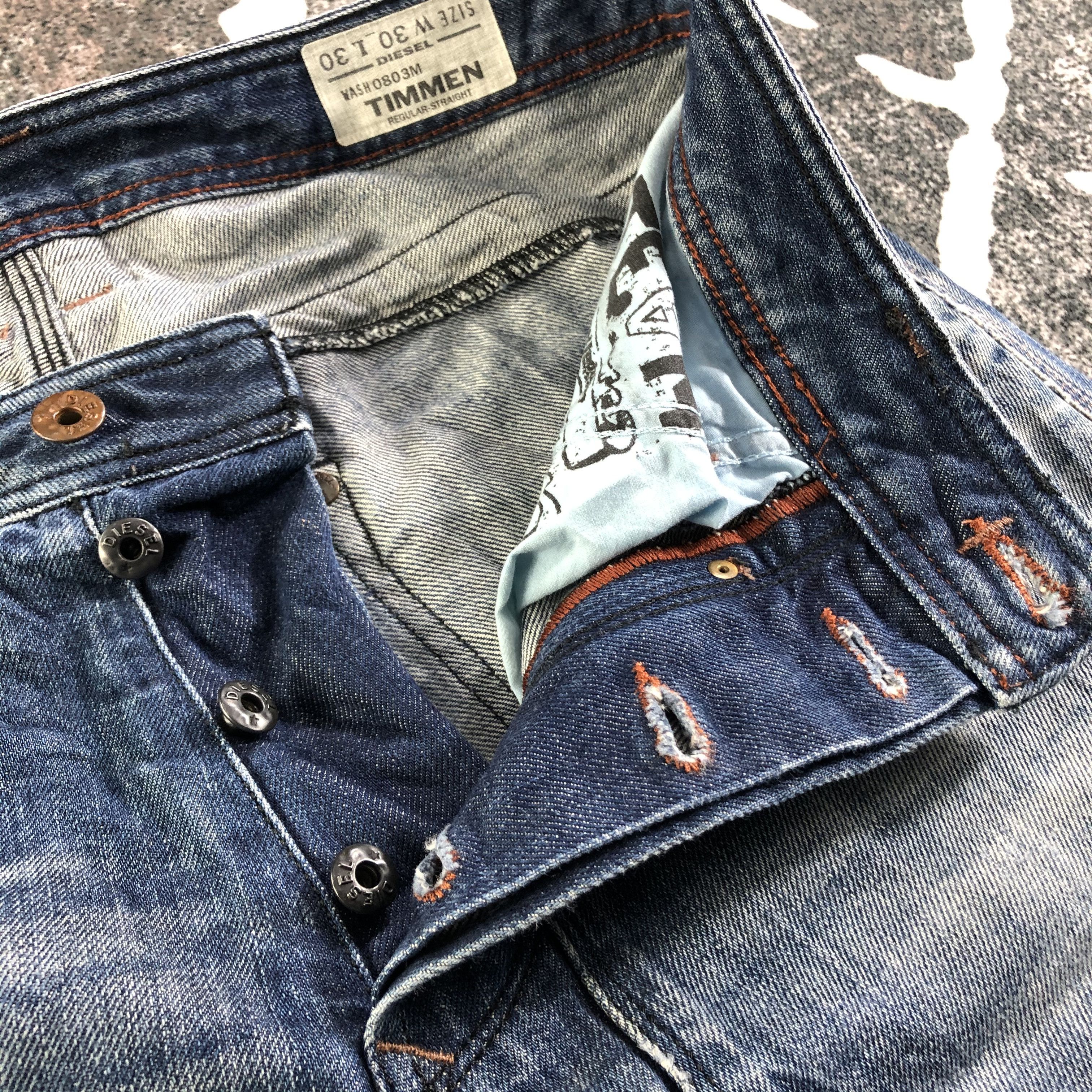 Diesel Diesel Timmen Jeans Ripped Denim KJ3165 Size US 30 / EU 46 - 7 Thumbnail