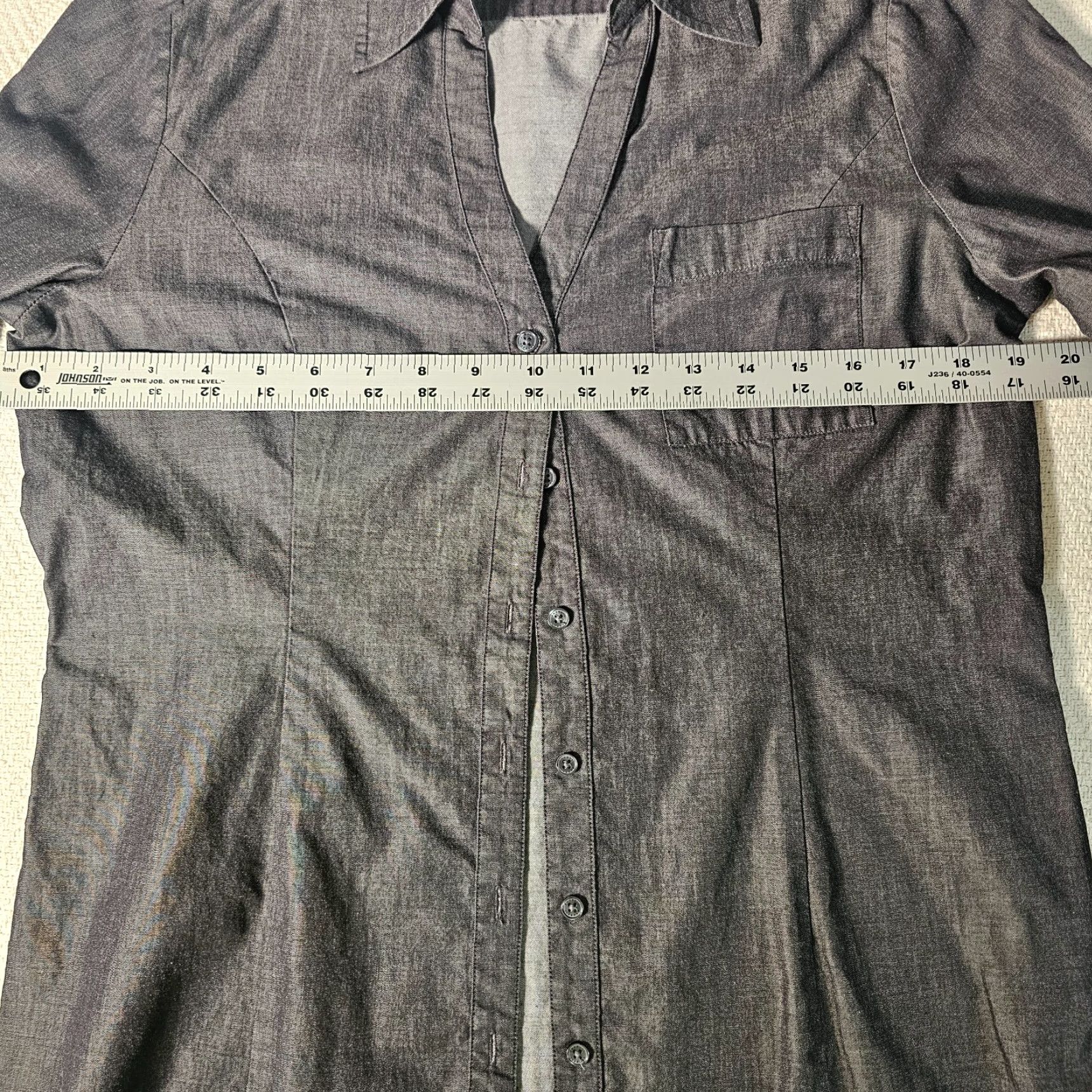 Express VINTAGE Express Women’s Black Cotton Button-Up Collared Shirt Long Sleeve Size L Business Formal Size L / US 10 / IT 46 - 5 Thumbnail