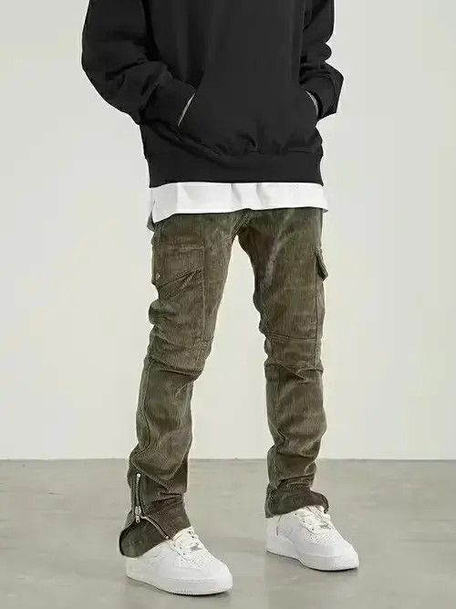 Designer utility flared cargo pants Size US 32 / EU 48 - 2 Thumbnail