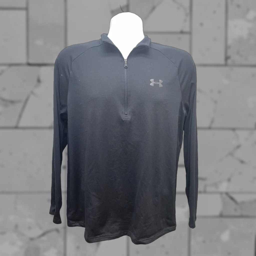 Under Armour Under Armour HeatGear Half Zip Pullover Shirt Mens M Black Athletic Size US M / EU 48-50 / 2 - 1 Thumbnail