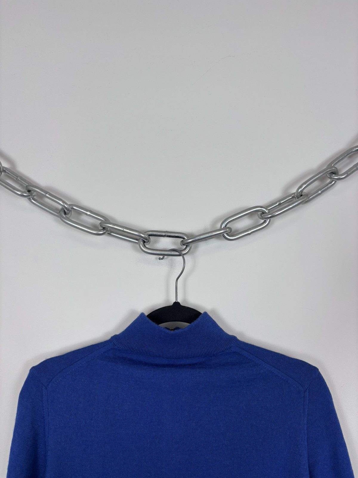 Cavalli Class Roberto Cavalli Class Blue Knit Acrylic Wool 1/4 Zip Sweater Size US XS / EU 42 / 0 - 16 Thumbnail