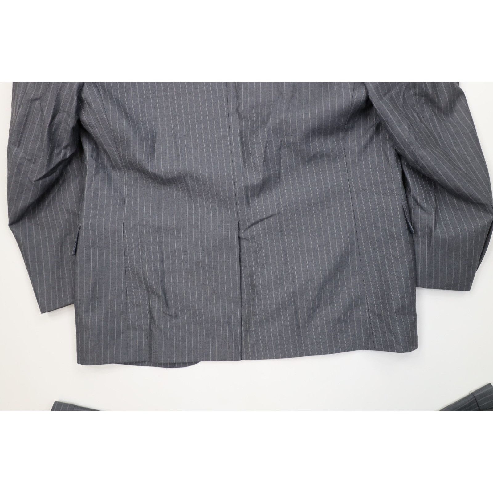 Jos. A. Bank Jos A Bank Signature 2 Piece Wool Silk Striped Suit Size 40R - 9 Thumbnail